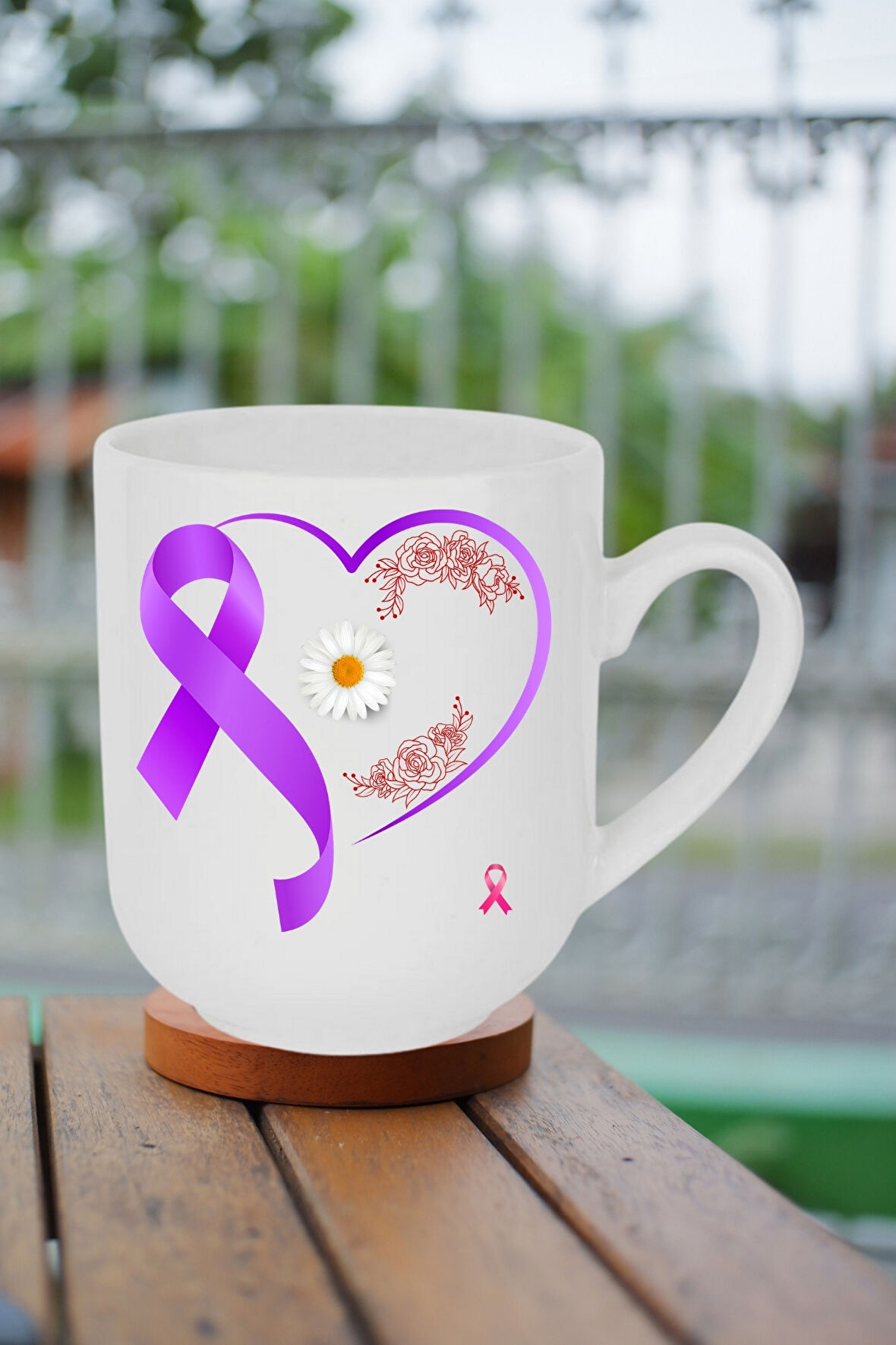 8 Mart Kadınlar Günü Hediyesi İçi Beyaz Lüx Kupa Bardak Porselen Çay Kahve Fincanı-3