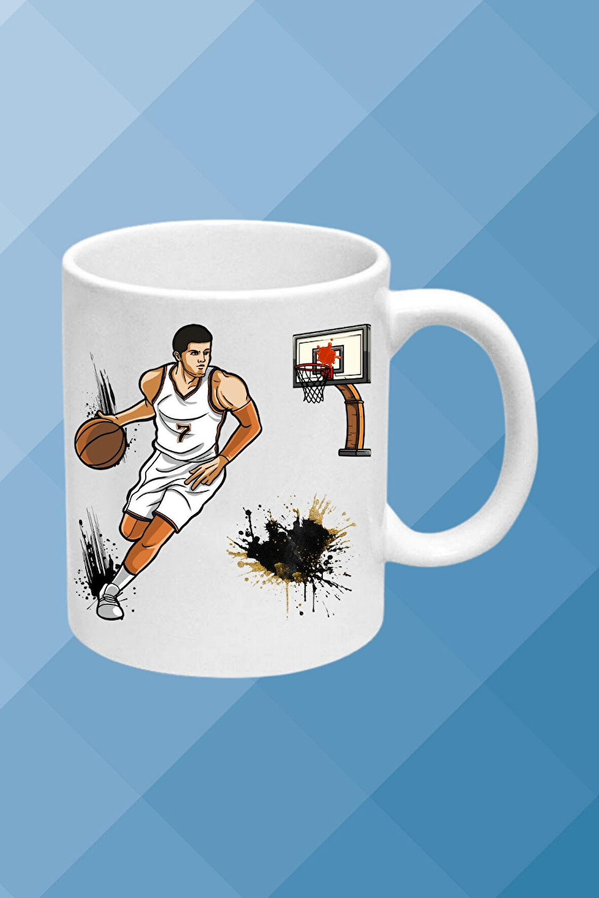 Basketboll Temalı Basket Sever Kupa Bardak Çay Kahve Fincanı-1