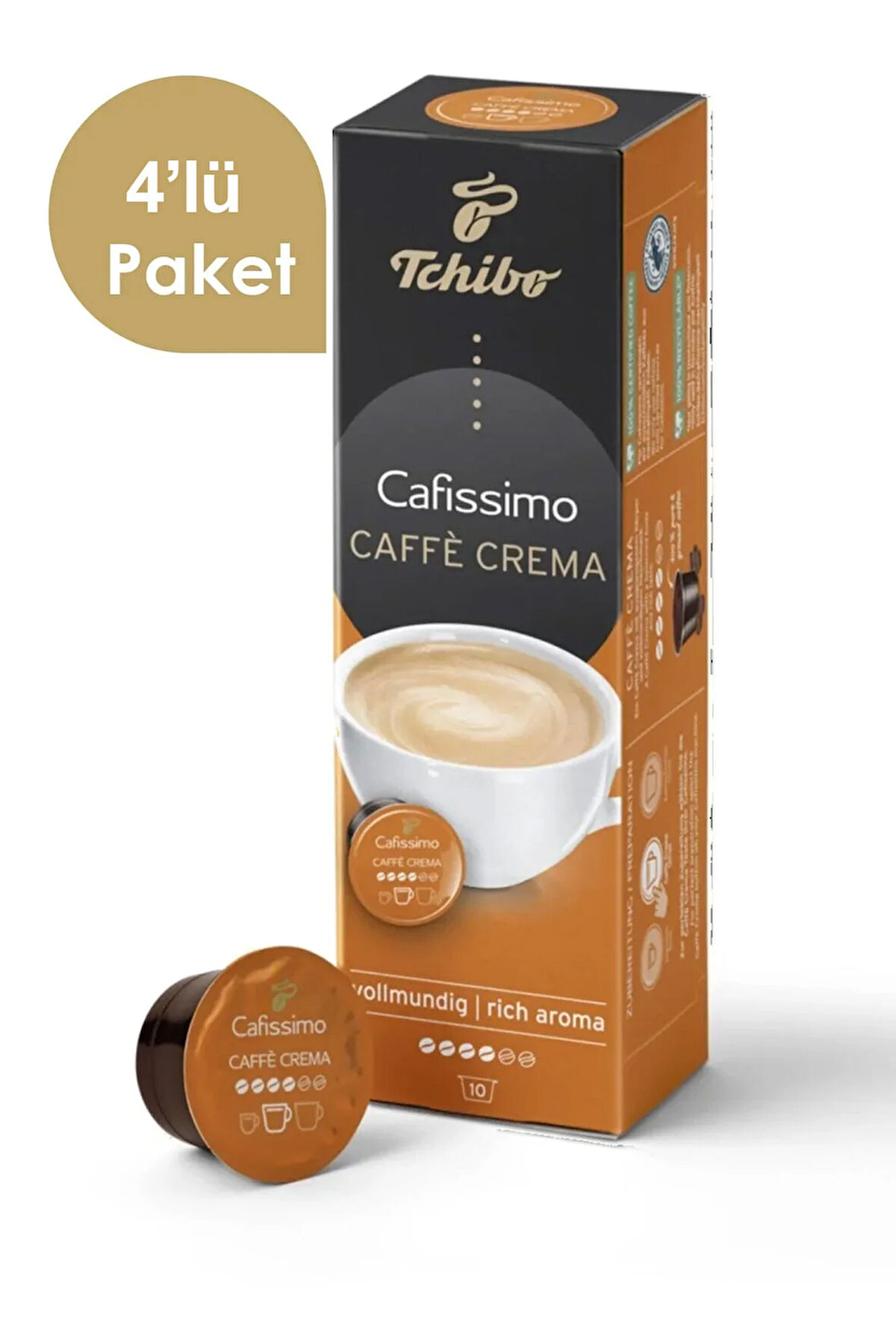 Cafissimo Kapsül Caffe Cream Rich Aroma 4x10 Avantajlı Paket