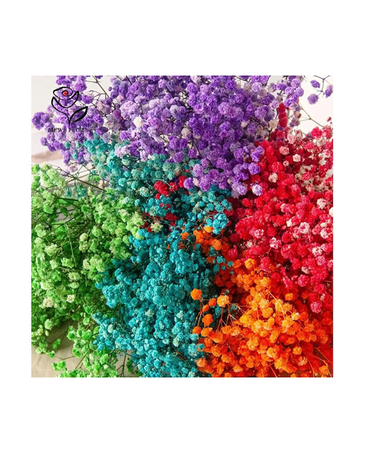 Şoklanmış Cipso 1.kalite 80 Gr Şoklanmış Karışık Renk Kurutulmuş Cipso Gypsophila Çiçek Vazo Süsü