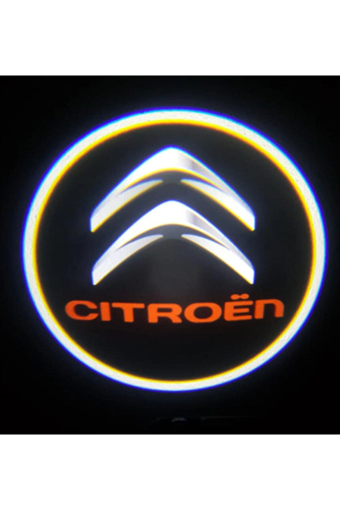 Citroen ile Uyumlu Yeni Nesil Pilli Yapıştırmalı Led Işıklı Çift Sensörlü Kapı Altı Logo