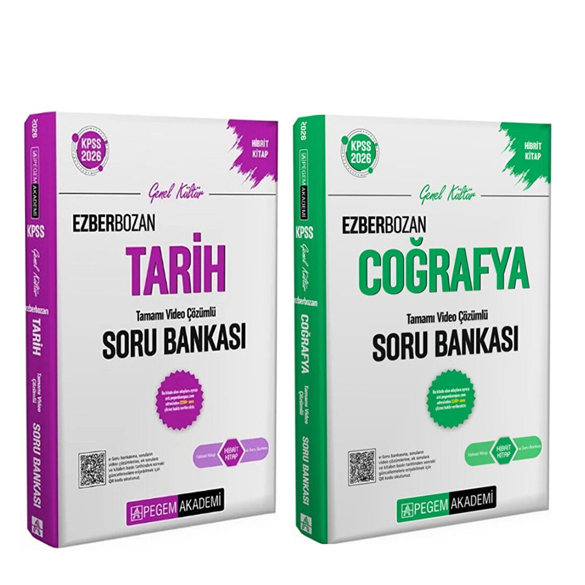Pegem Yayınları 2026 KPSS Ezberbozan Tarih ve Coğrafya Soru Bankası Seti 2 Kitap