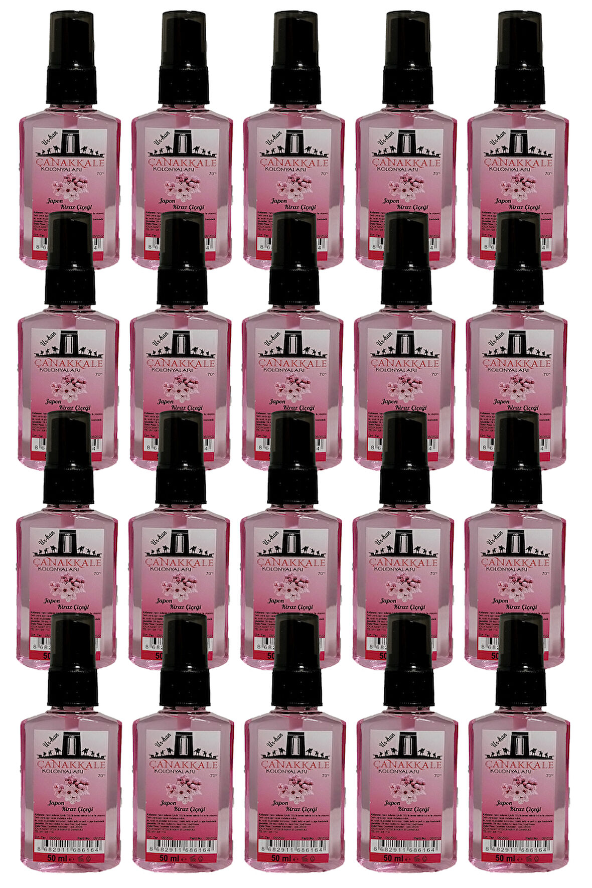 Japon Kiraz Çiçeği Kolonyası -50 ML Sprey - (PET Şişe)  20 Adet