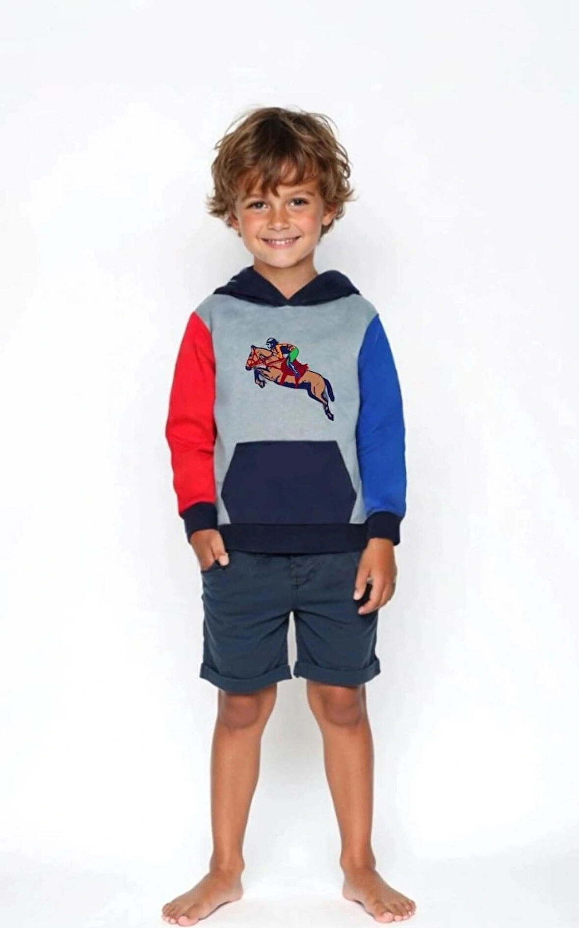 Çocuk Kapüşonlu Sweatshirt - Tarz / 8006