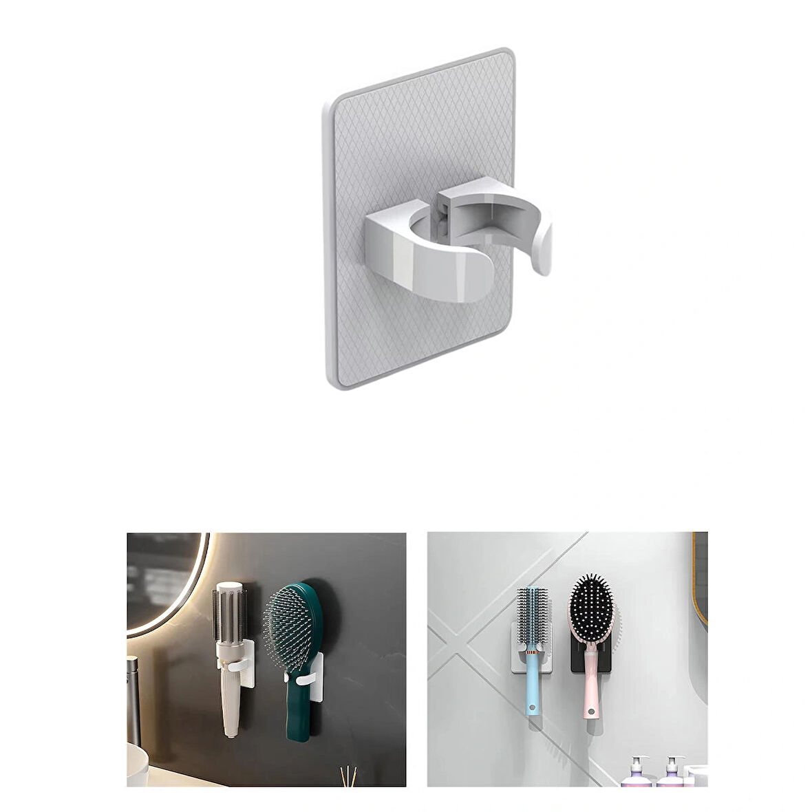 Microcase  Yapışkanlı Duvara Monte Tarak Fırça Tutucu Askılık- BEYAZ AL4941 1 Adet