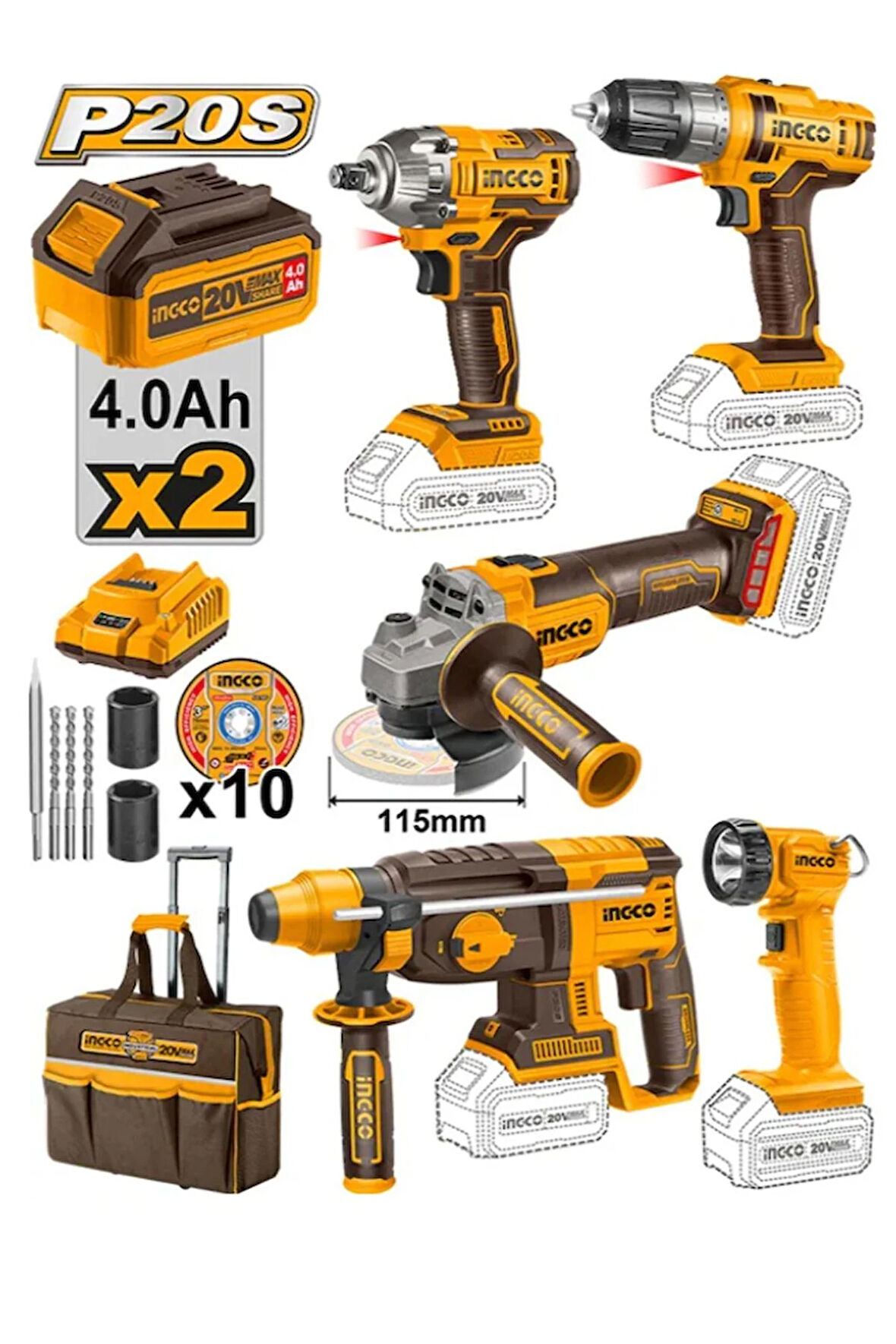 Lİ-İON AKÜLÜ 5 Lİ KOMBO SET