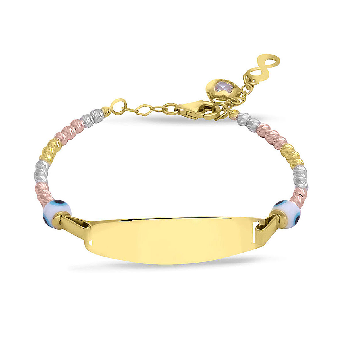 Dorika Toplu Altın Çocuk Bilezik Künye (CKN0022)