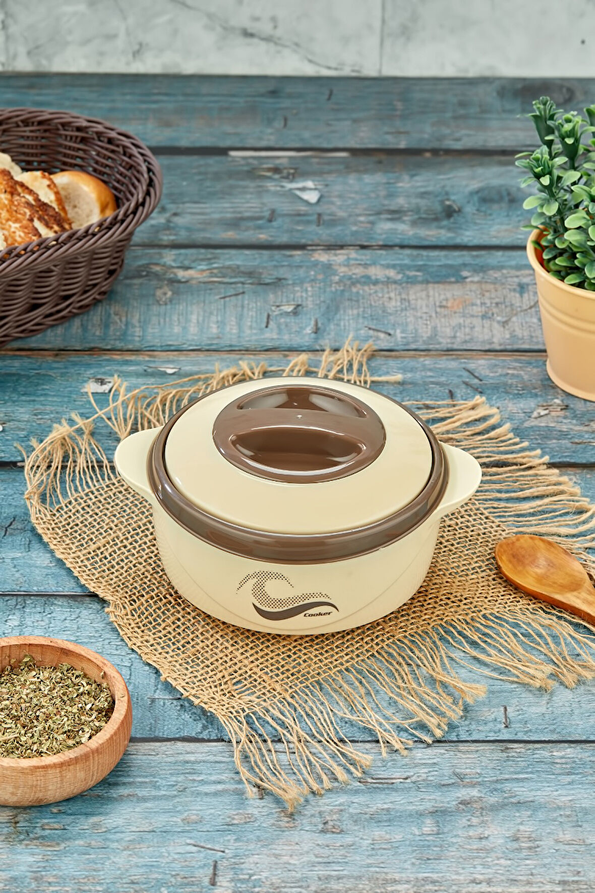 3148 Yemek Termosu - Sızdırmaz Kilitli Kapak Saklama Kabı Paslanmaz Çelik Sefertası 500 ml