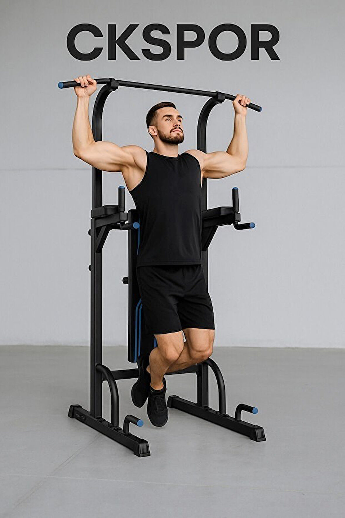 CKSpor Barfiks Çekme Duvarı Güç Kulesi Barfiks Çok Fonksiyonlu Spor Aleti CKS-76