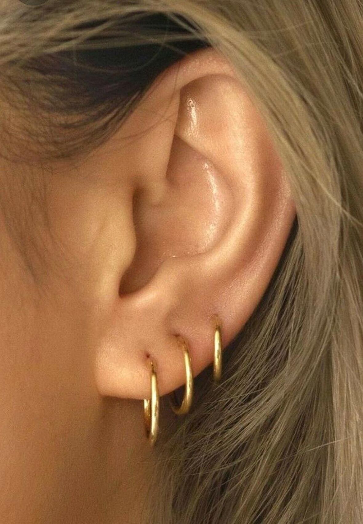 Minimal Gold Çelik Küpe Seti 6 Parça