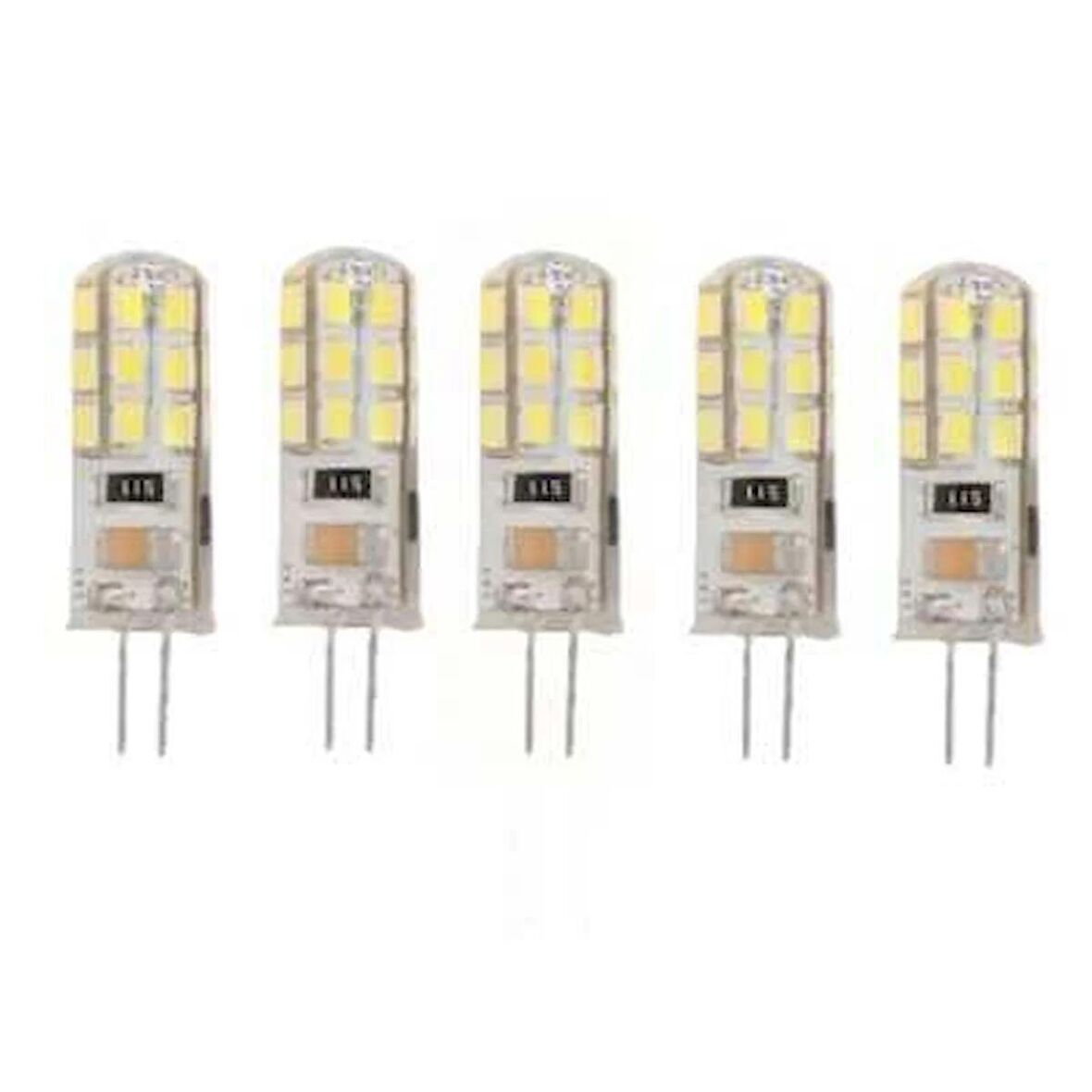 1,5w Kapsül Ampul Günışığı (5 ADET) G4 Duylu Led Ampul Avize Ampulü 220v Ampul