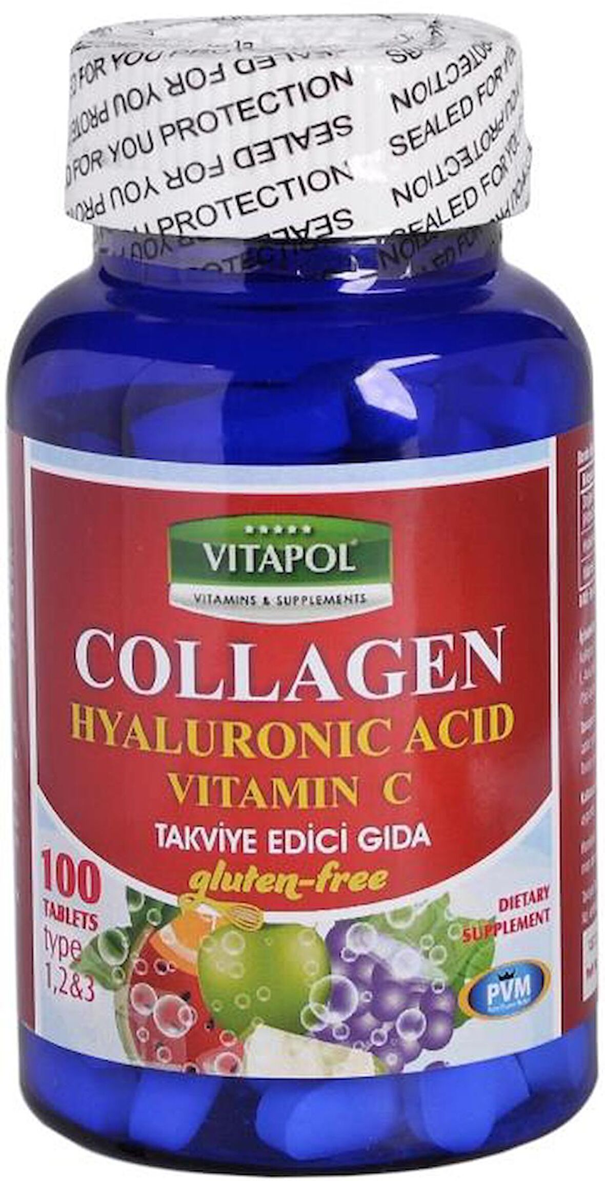 Vitapol Hydrolyzed Collagen Hyaluronic Acid Vitamin C 100 Tablet 