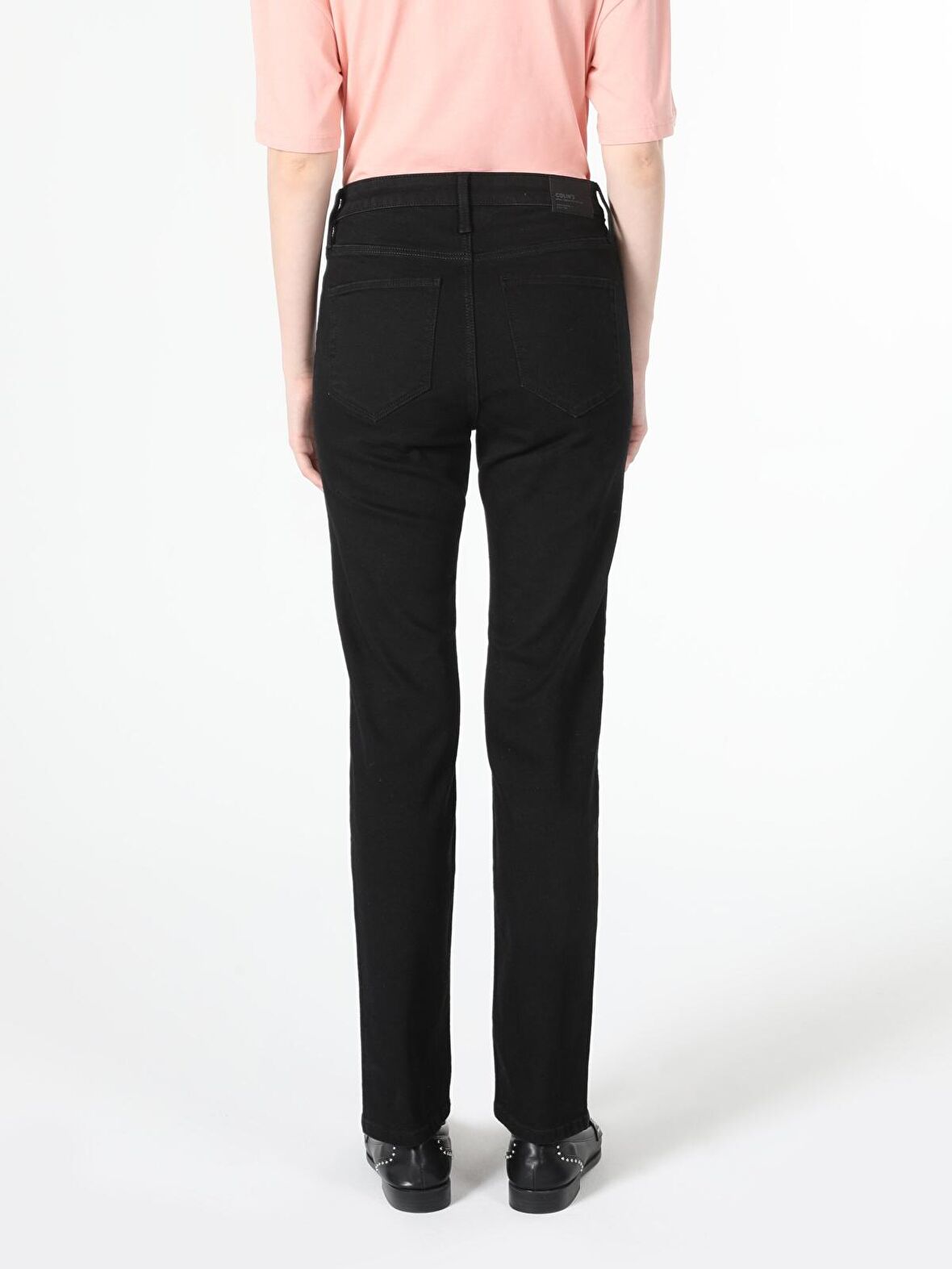 703 Carla Orta Bel Düz Paça Slim Fit Siyah Kadın Jean Pantolon