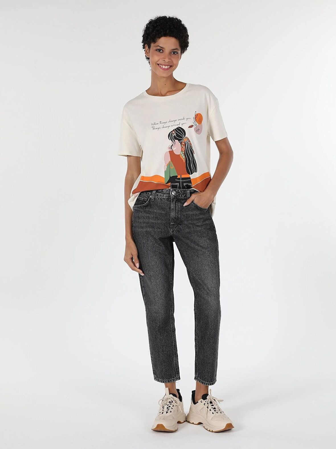 891 Maya Orta Bel Daralan Paça Slim Fit Jean Kadın Jean Pantolon Cl1051964