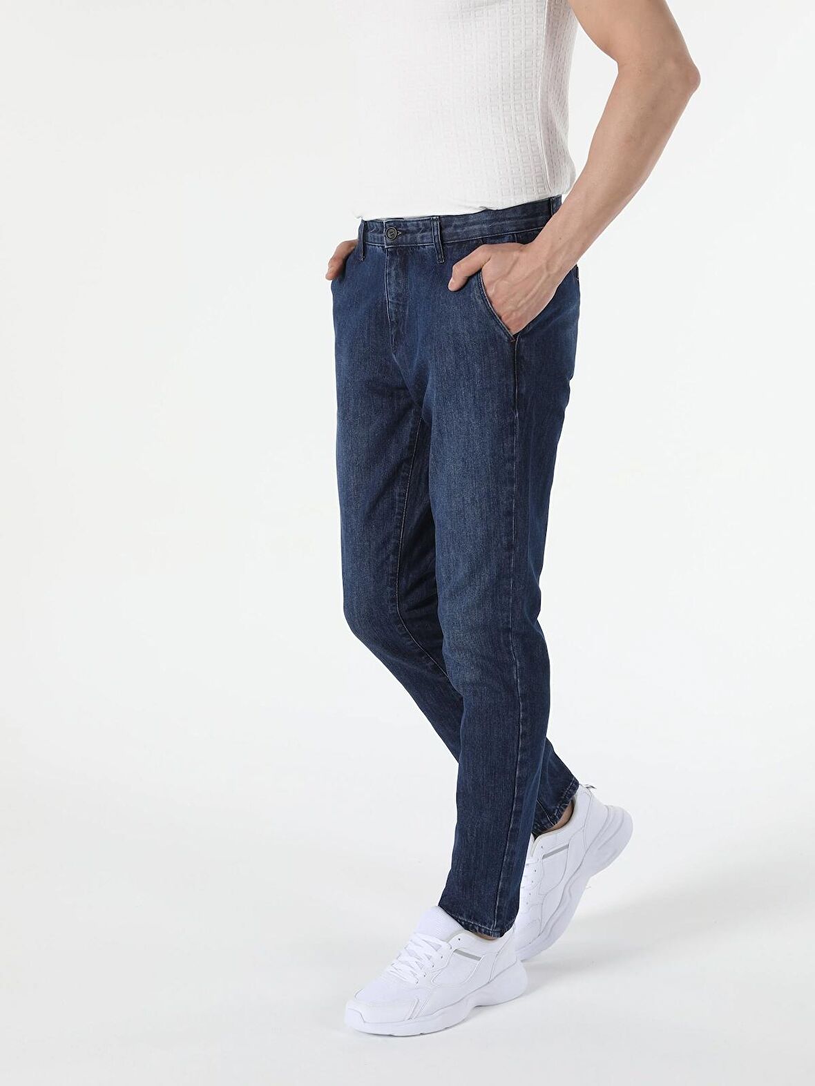 034 Denım Chıno Düşük Bel Dar Paça Chıno Jean Erkek Jean Pantolon Cl1055488