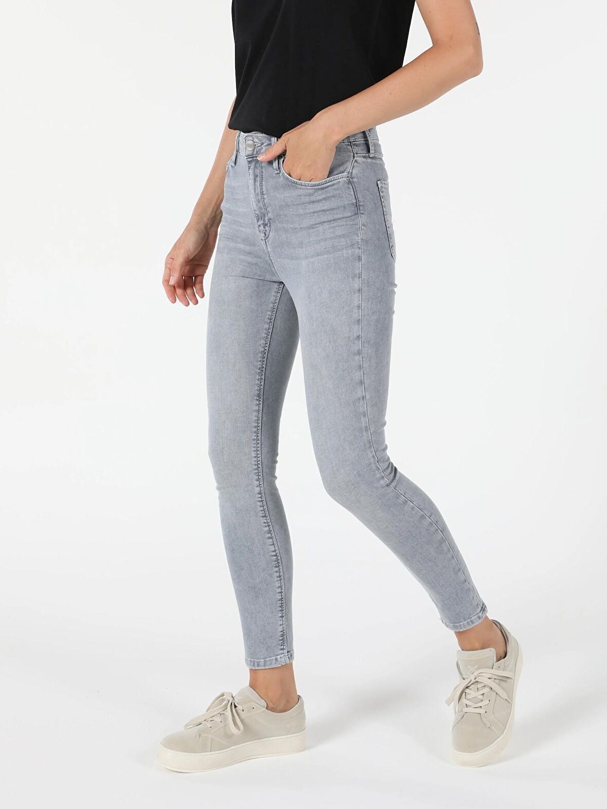 760 Dıana Yüksek Bel Dar Paça Super Slim Fit Mavi Kadın Jean Pantolon Cl1055521
