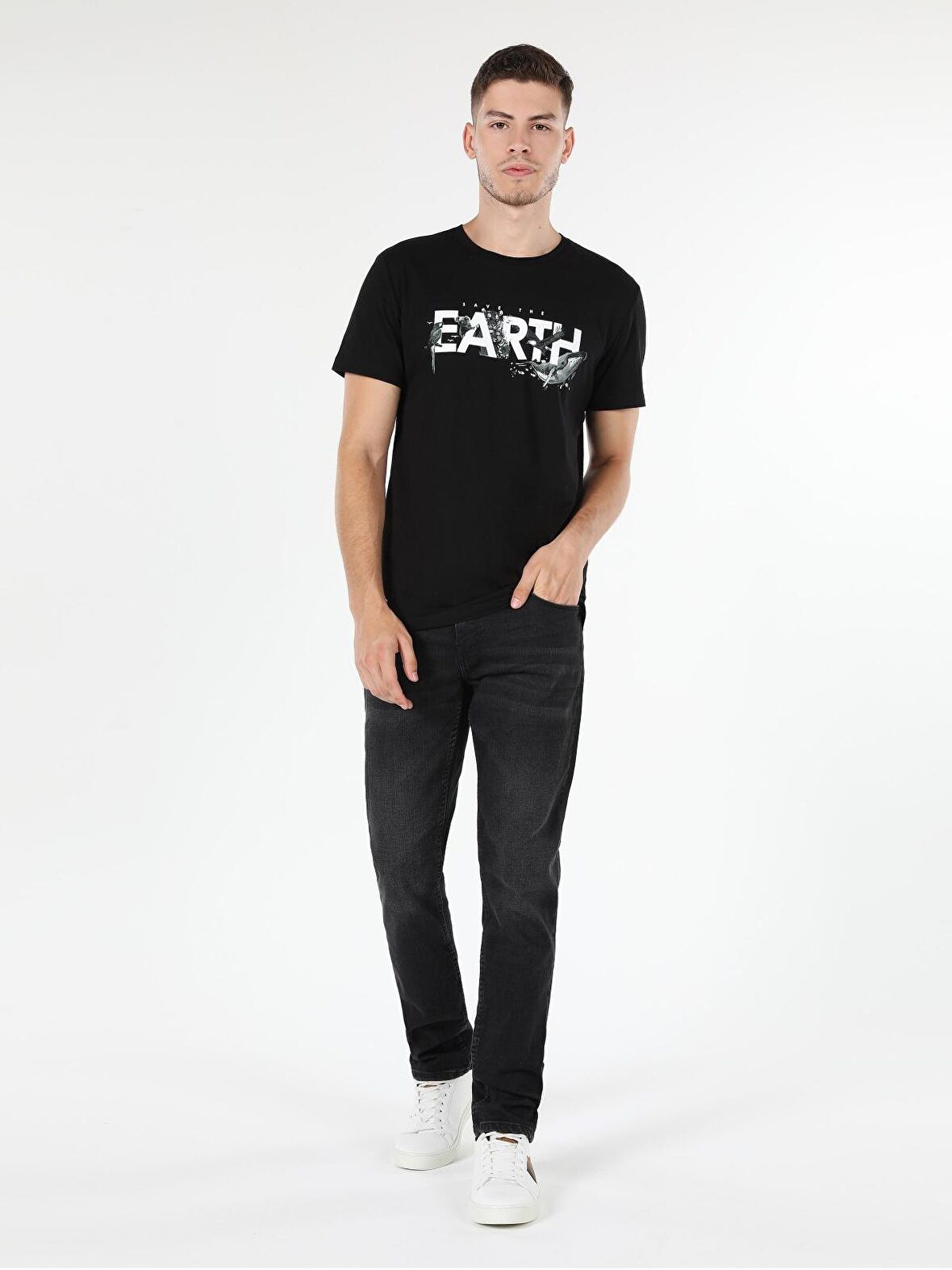 Siyah Erkek Tshirt K.kol