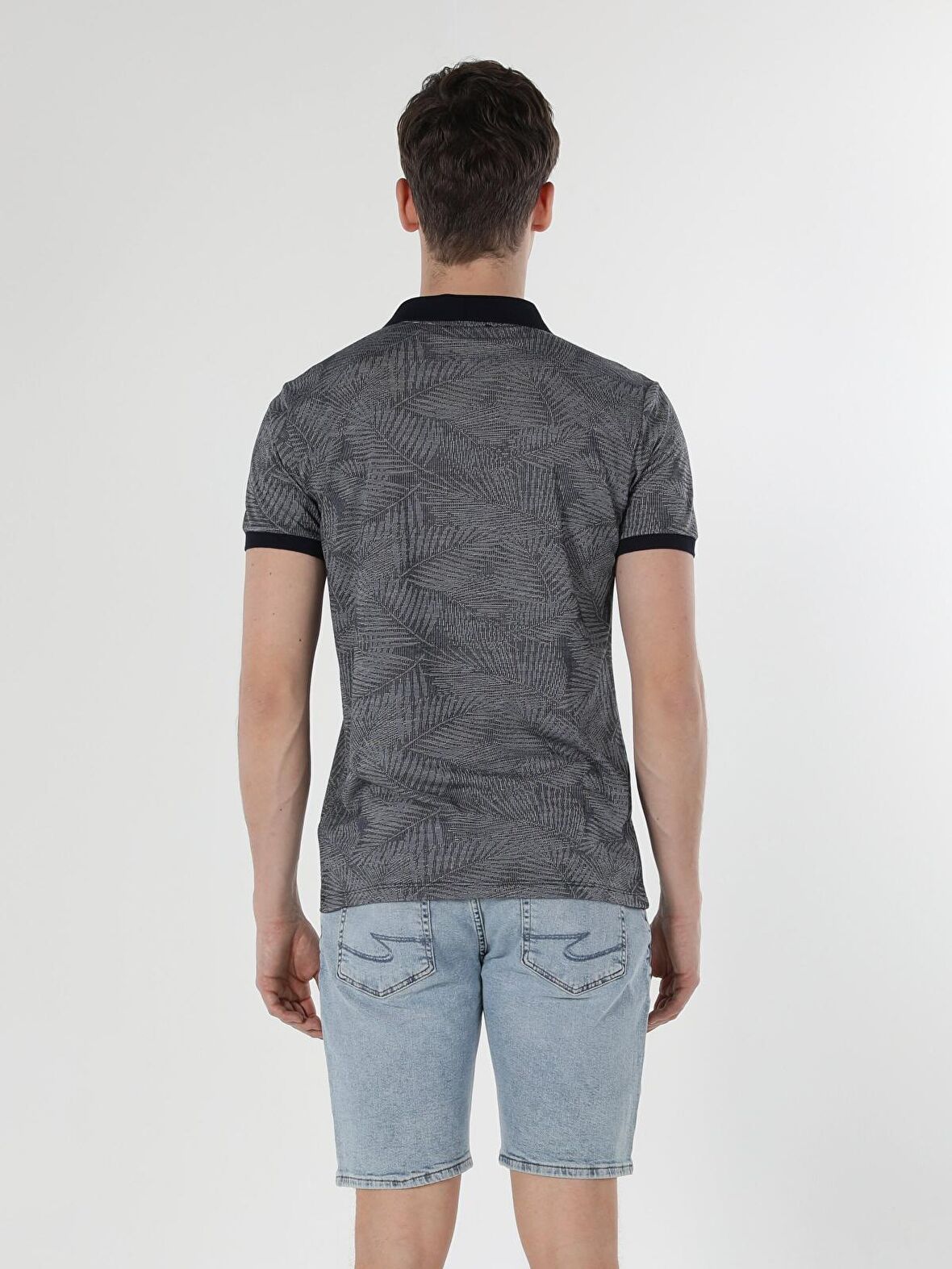 Regular Fit Polo Yaka Lacivert Erkek Kısa Kol Tişört