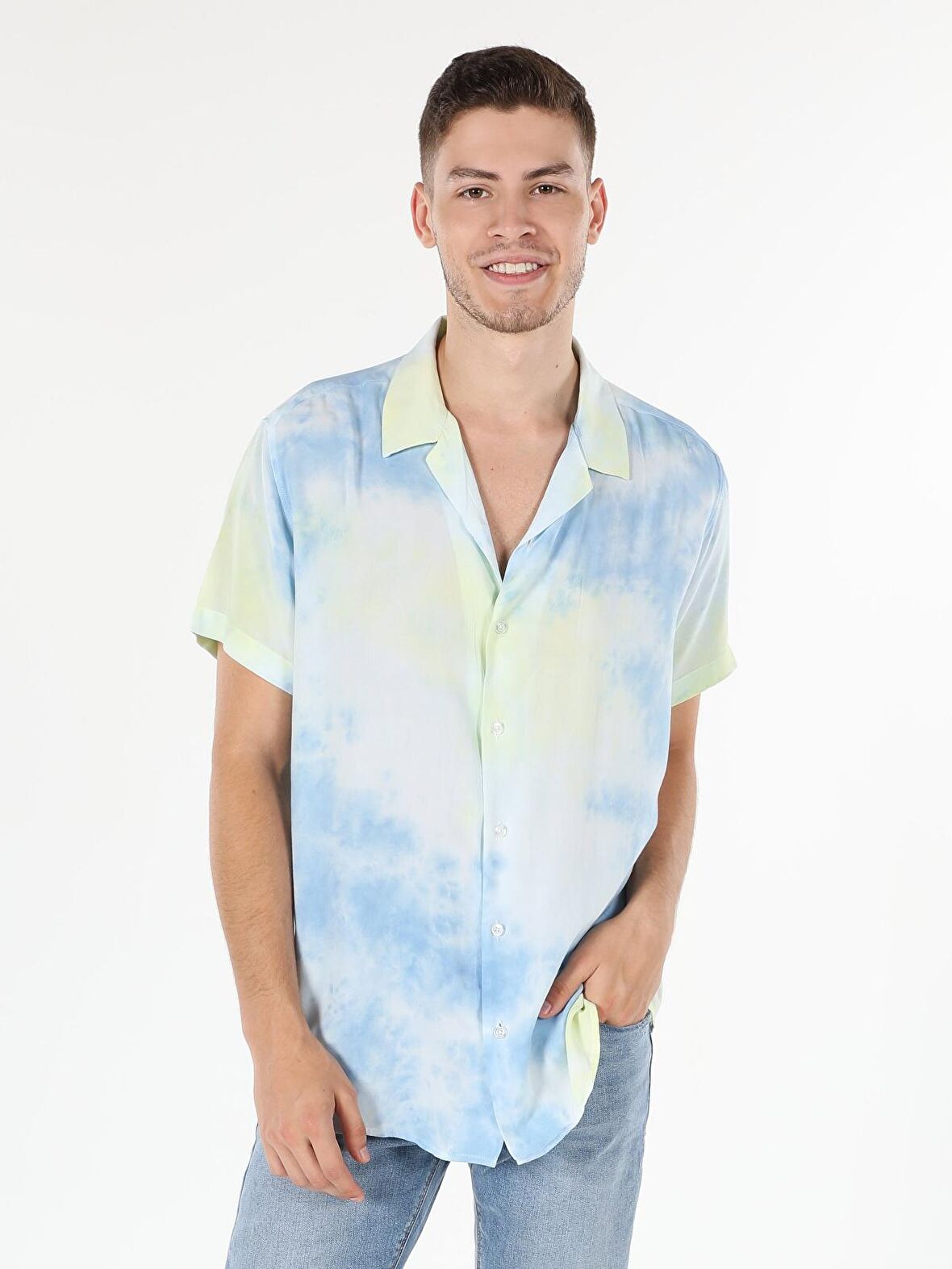 Mavi Erkek Gömlek K.kol