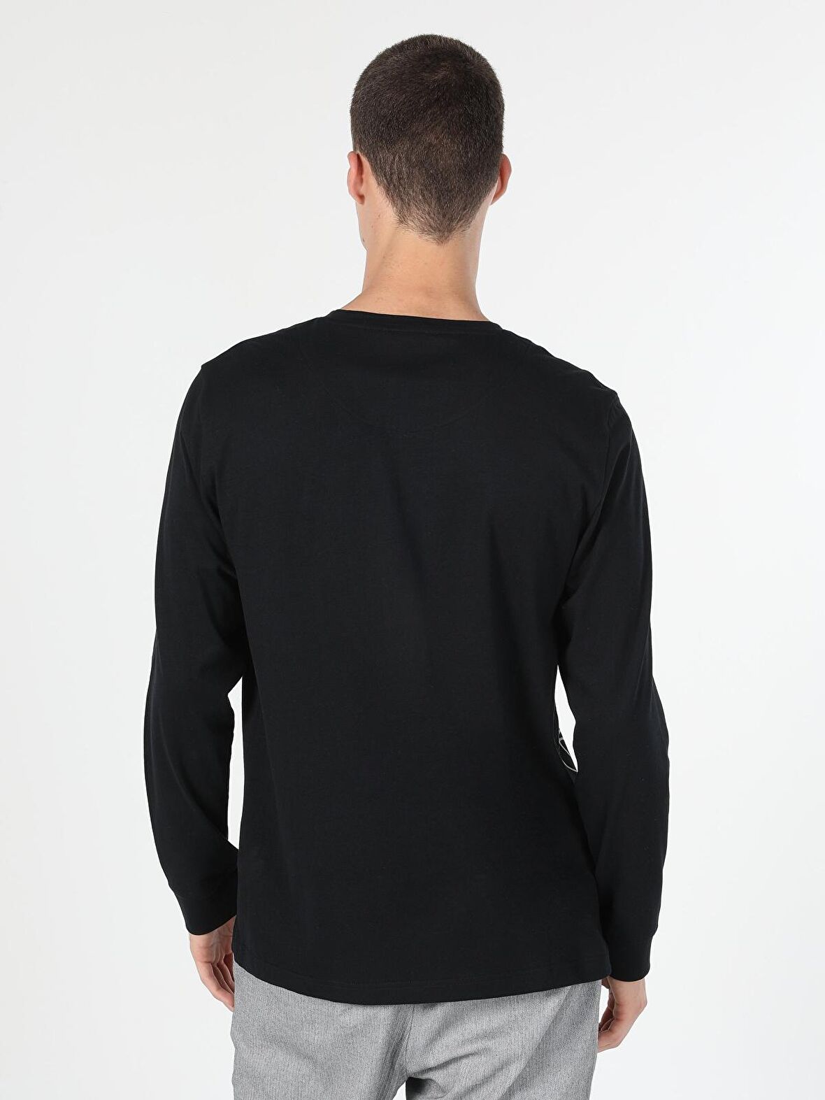 Siyah Erkek Tshirt U.kol