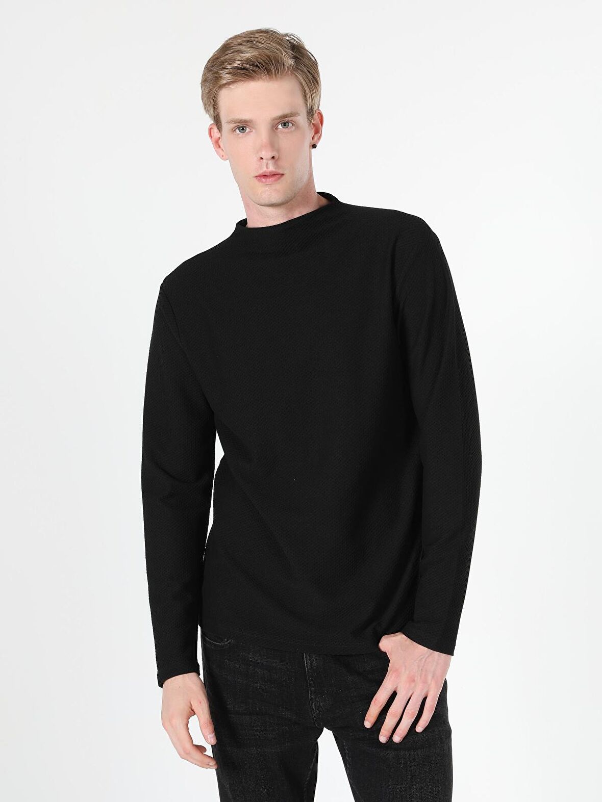 Siyah Erkek Tshirt U.kol