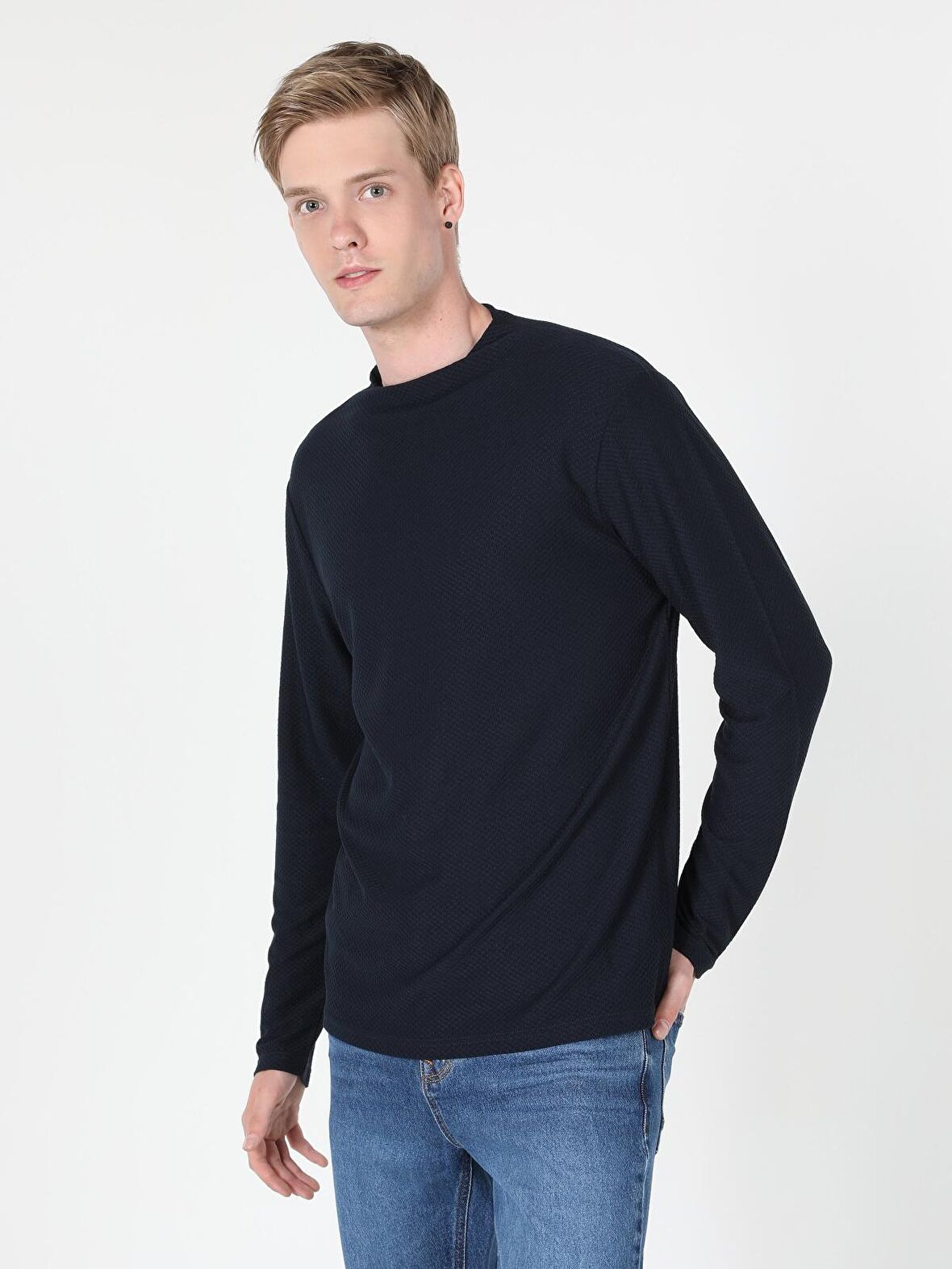 Lacivert Erkek Tshirt U.kol
