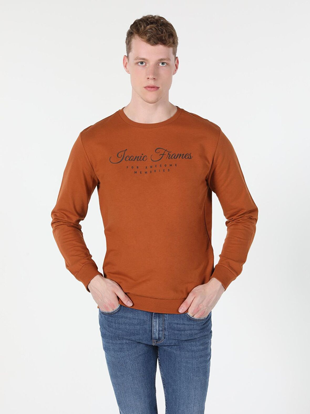 Turuncu Erkek Sweatshirt