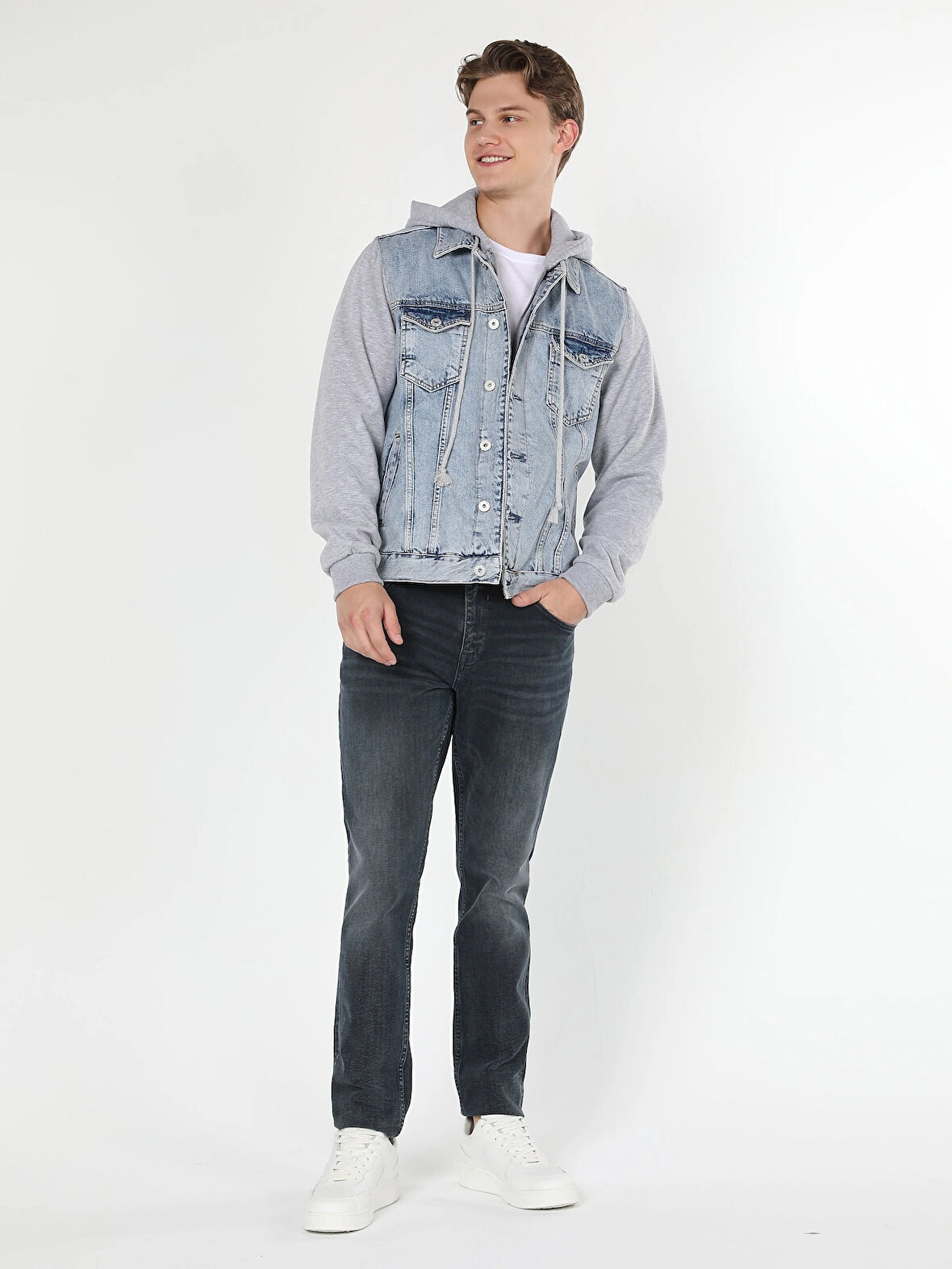 041 Danny Dar Kesim Düşük Bel Dar Paça Koyu Mavi Erkek Jean Pantolon Cl1061330