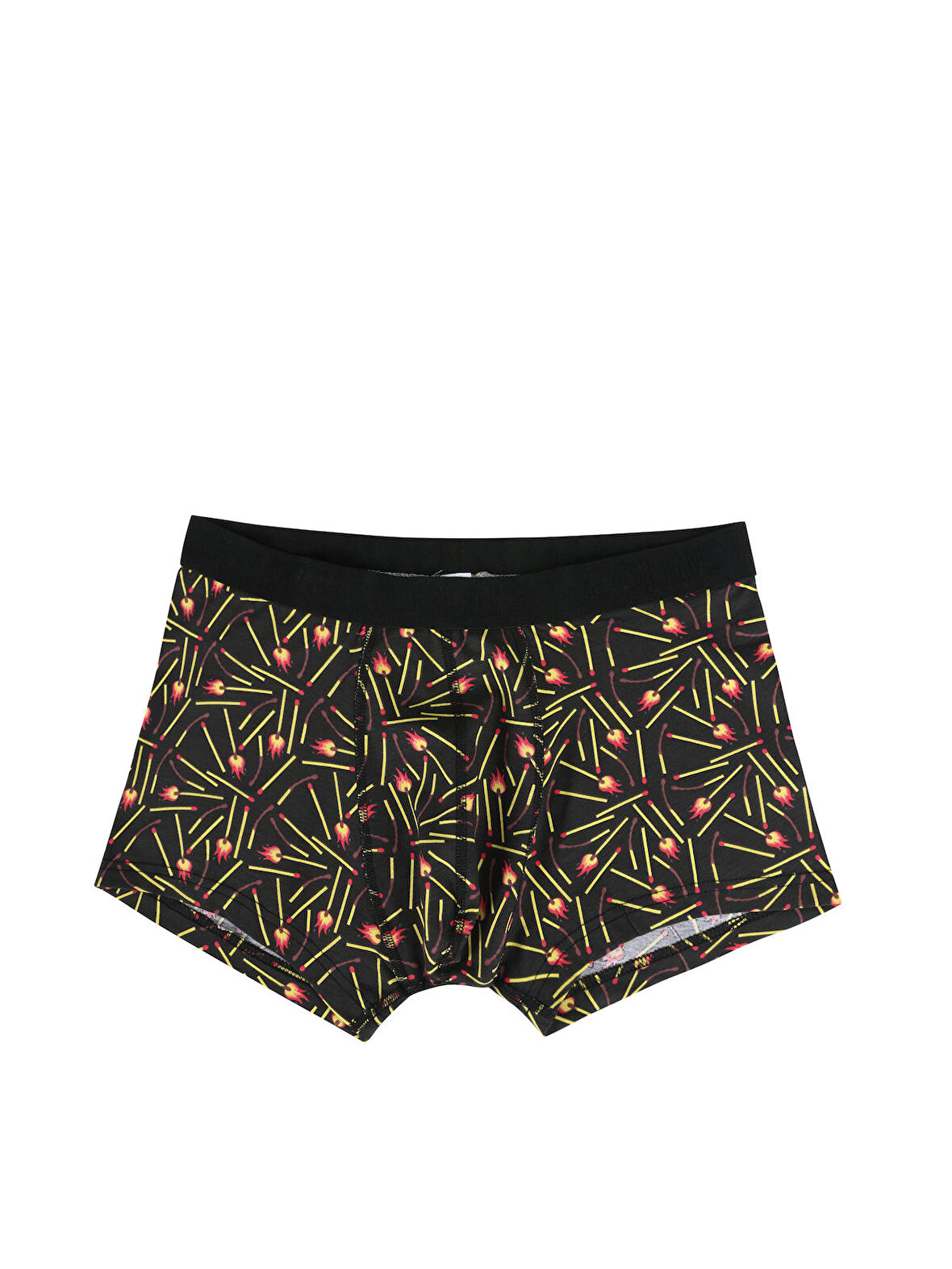 Baskılı Siyah Erkek İç Giyim