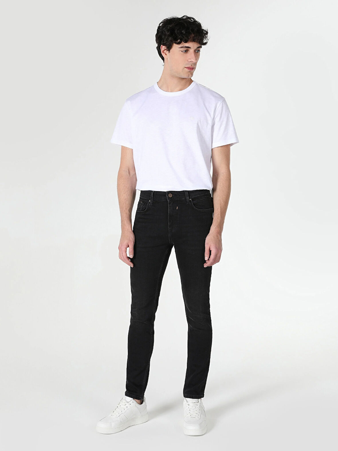 035 Ryan Süper Dar Fit Yüksek Bel Dar Paça Siyah Erkek Pantolon Cl1062286