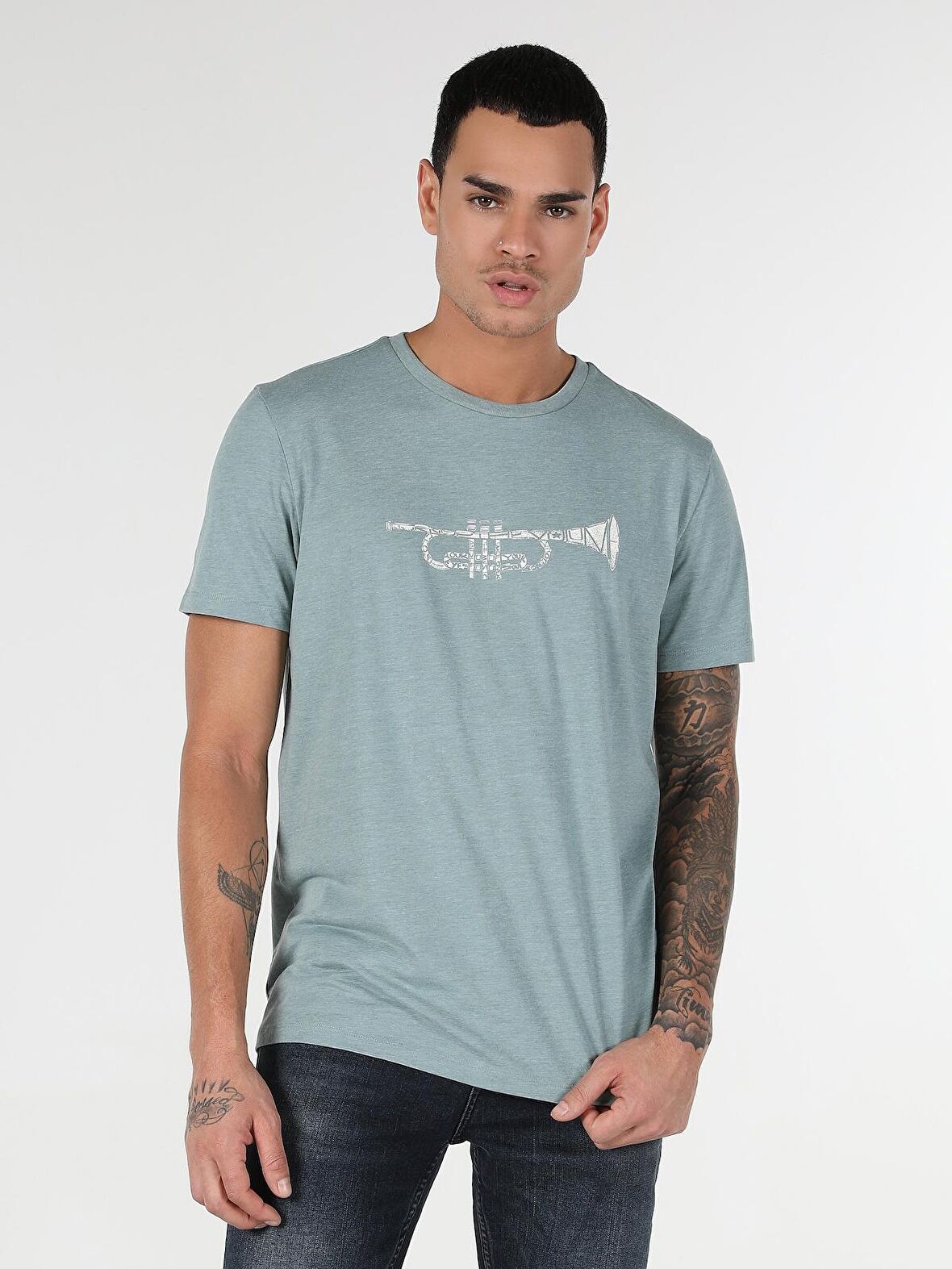 Yeşil Erkek Tshirt K.kol