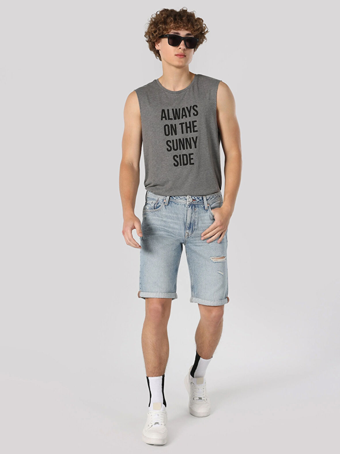 045 David Regular Fit Orta Bel Jean Erkek Şort Cl1063600