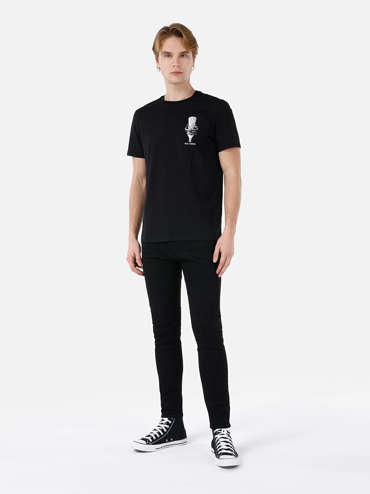 040 Alex Süper Dar Kesim Düşük Bel Dar Paça Siyah Erkek Jean Pantolon Cl1063725