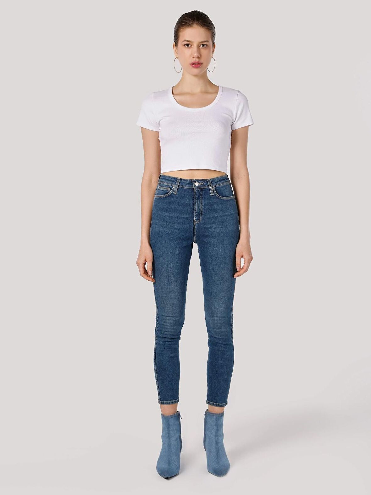 760 Diana Süper Slim Fit Yüksek Bel Dar Paça Mavi Kadın Jean Pantolon Cl1064311