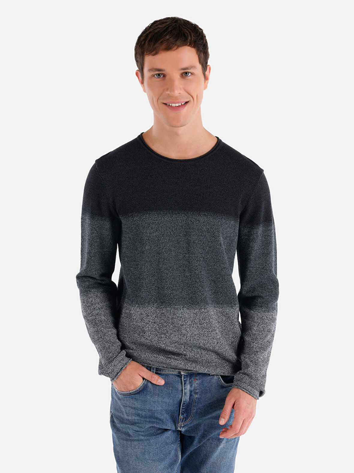 Regular Fit Triko Yeşil Erkek Kazak