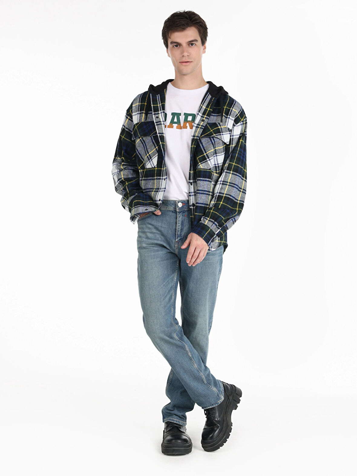 045 David Regular Fit Normal Bel Düz Paça Mavi Erkek Pantolon Cl1065325