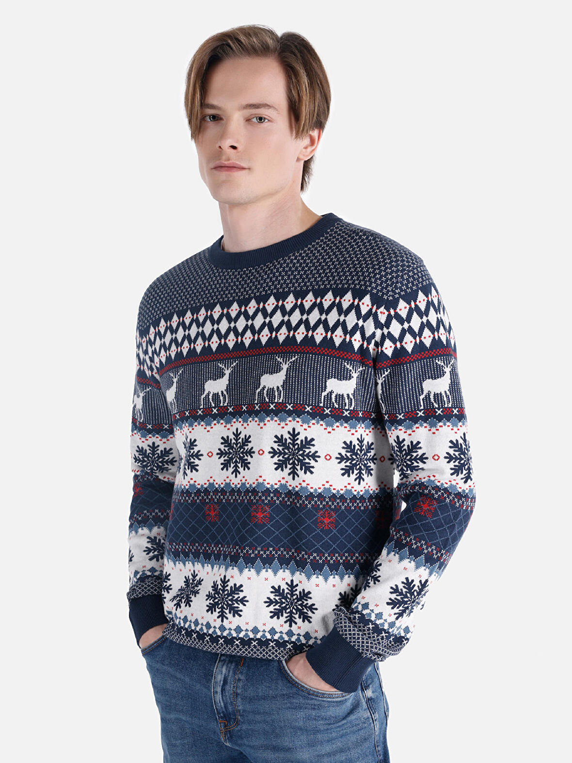 Çok Renkli Erkek Kazak