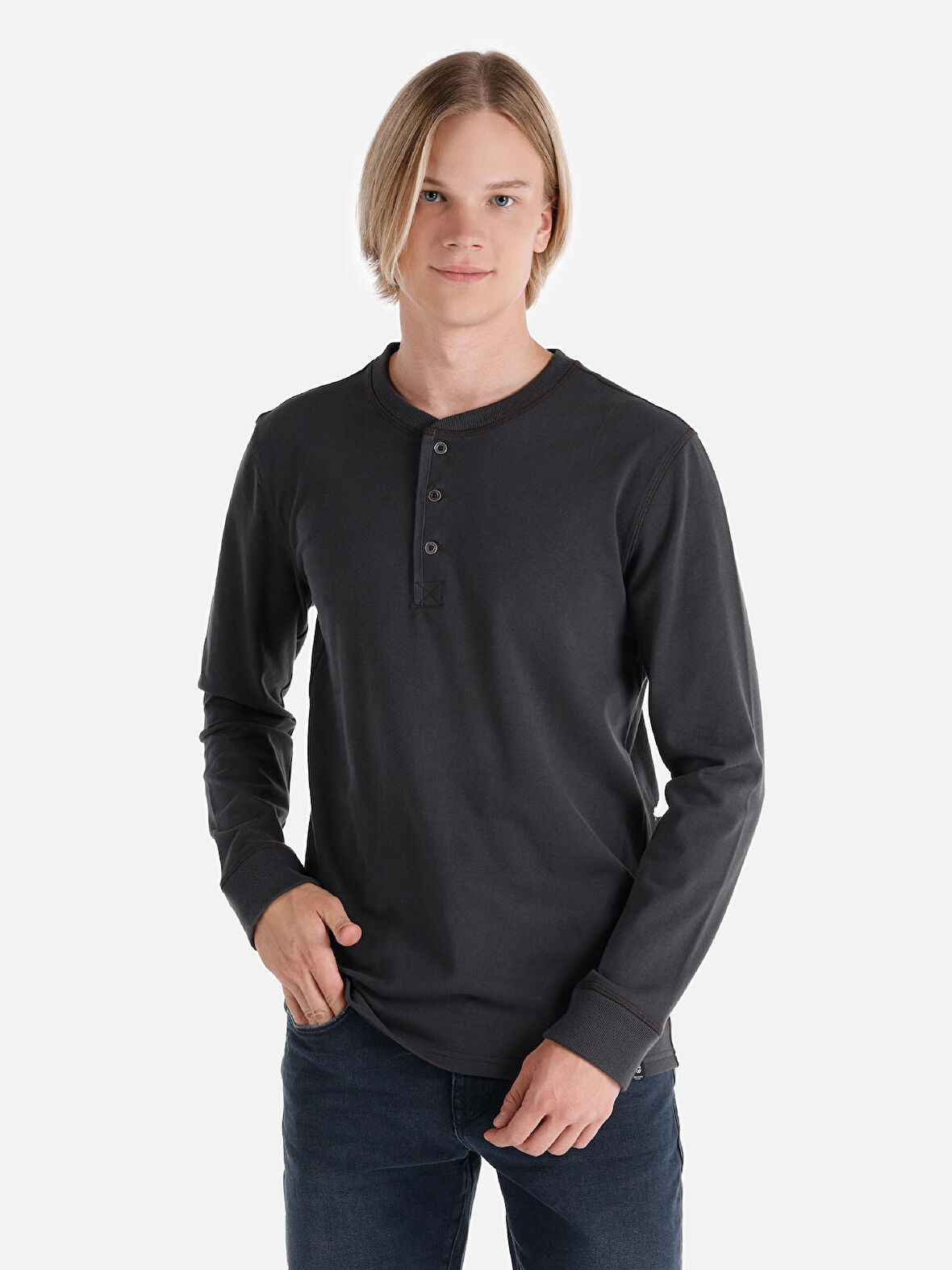 Antrasit Erkek Tshirt U.kol