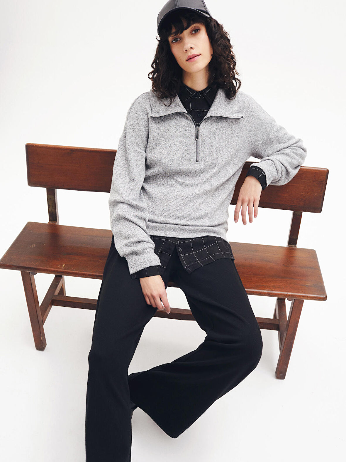 Gri Kadın Tshirt U.kol