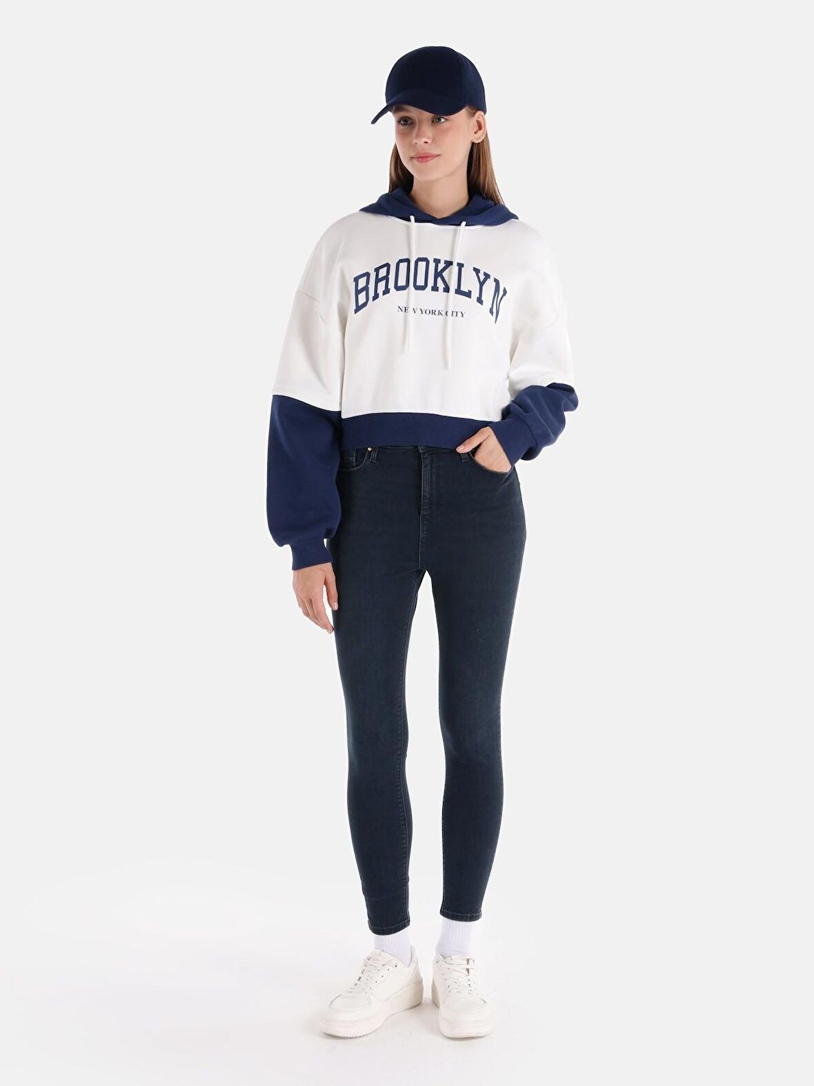 760 Diana Süper Slim Fit Yüksek Bel Dar Paça Koyu Mavi Kadın Pantolon Cl1066387