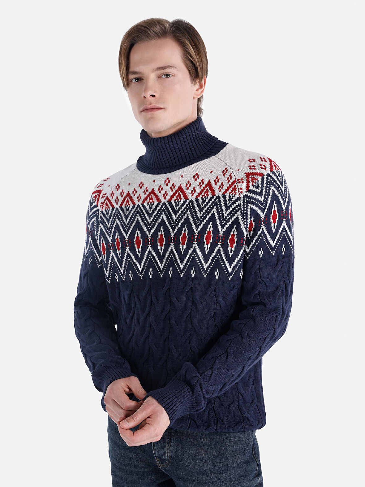 Lacivert Erkek Kazak