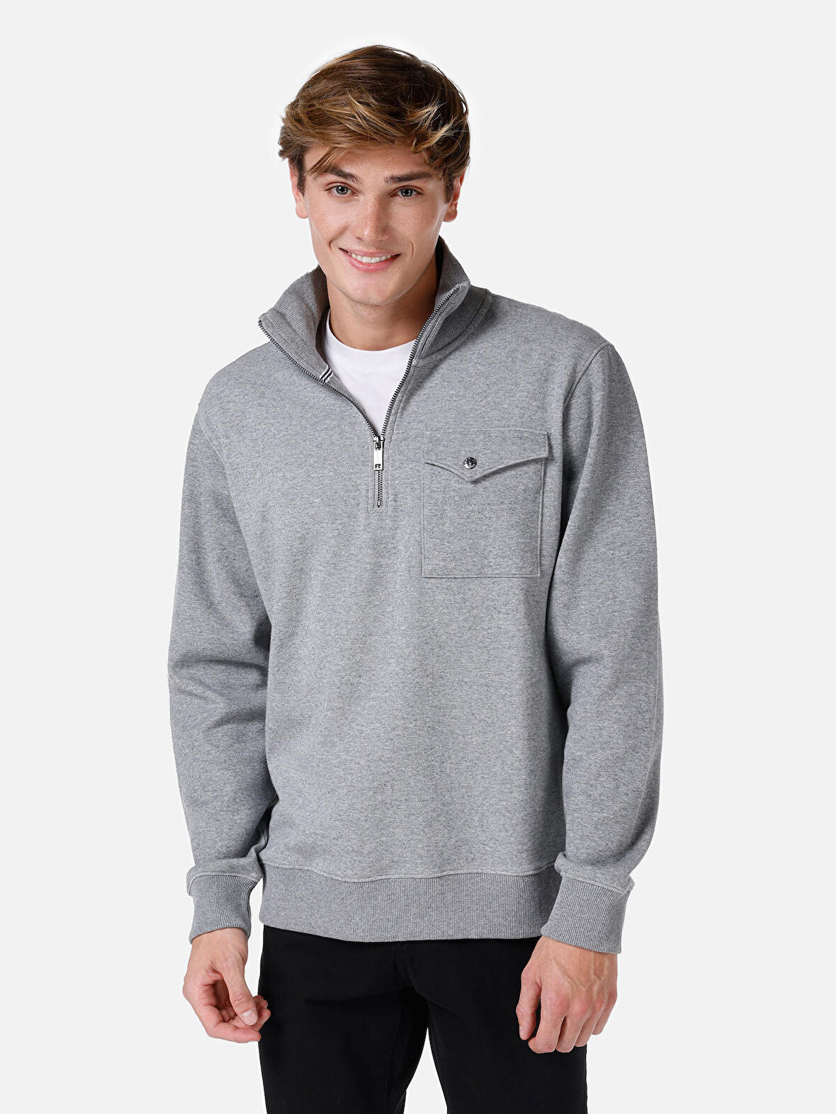 Gri Erkek Tshirt U.kol