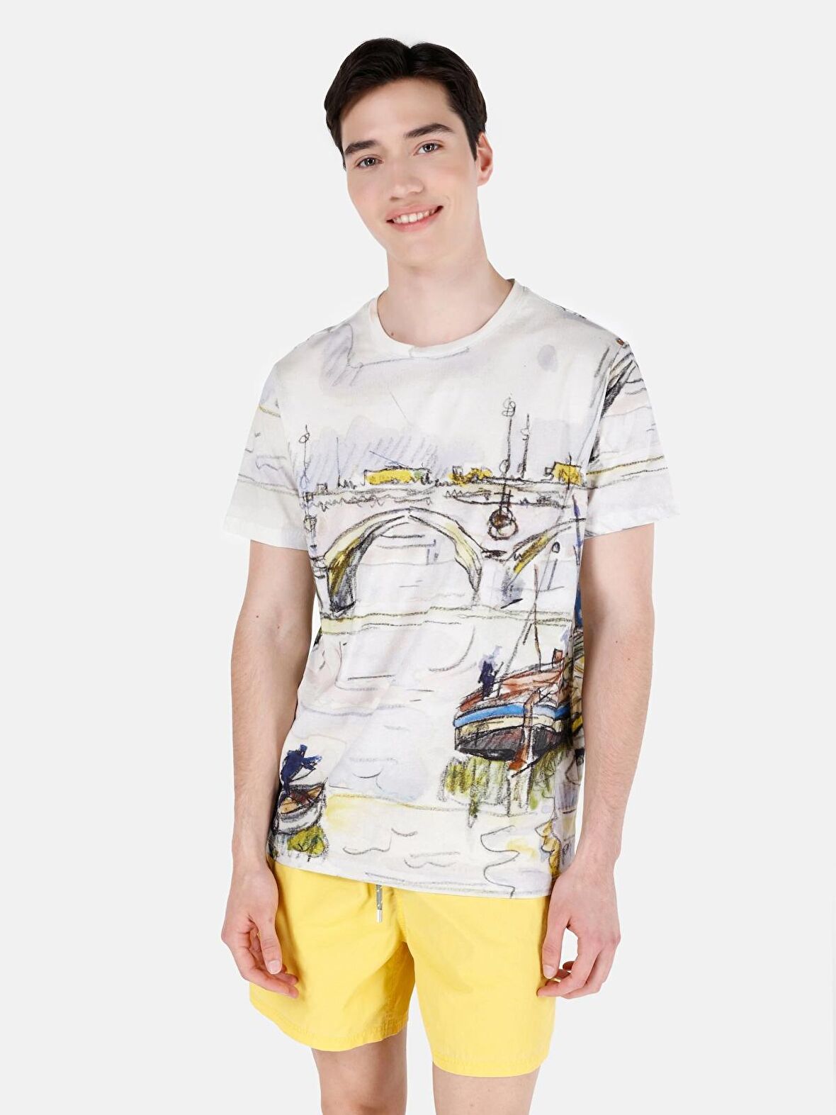 Çok Renkli Erkek Tshirt K.kol