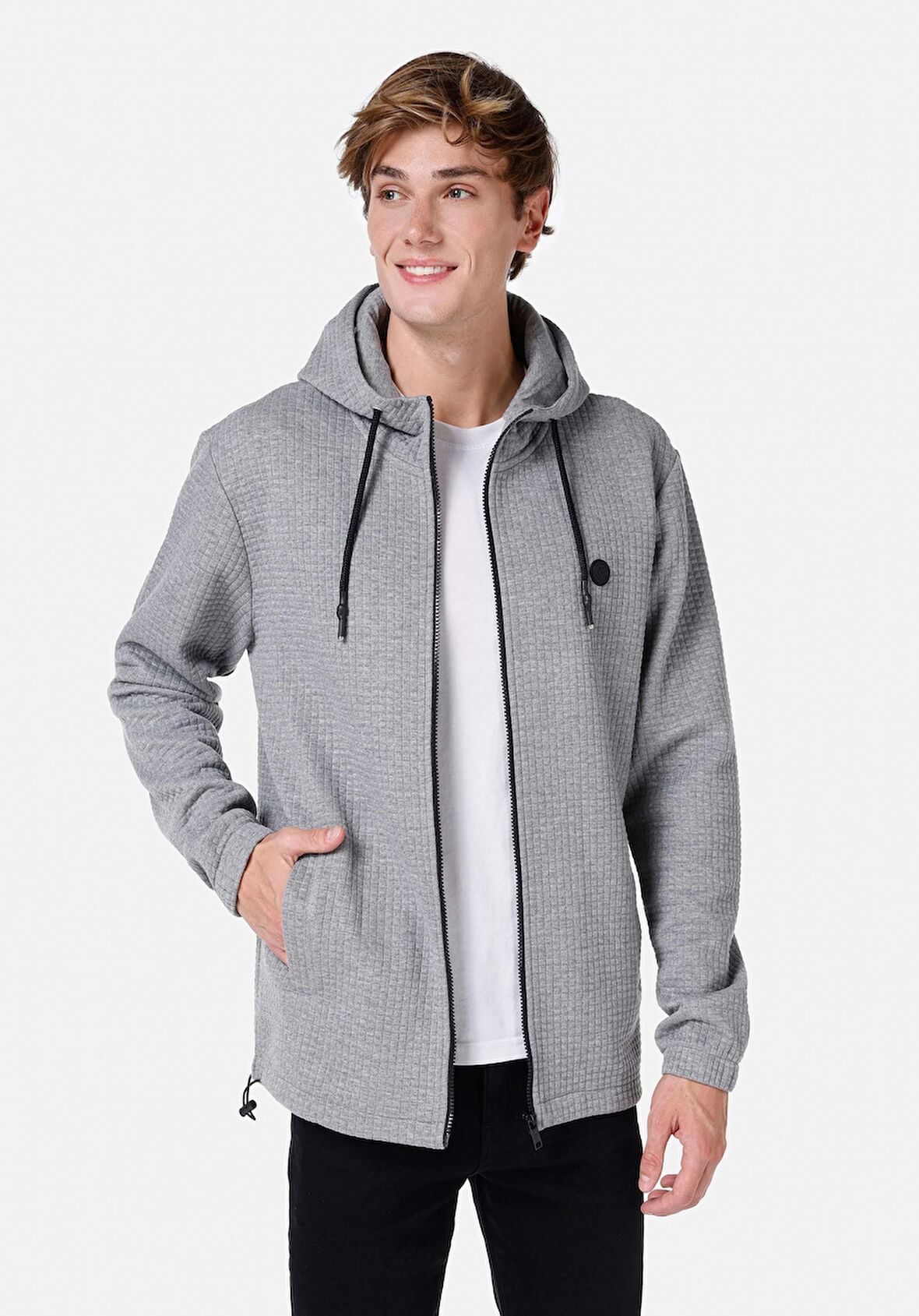 Regular Fit    Erkek Gri Ceket