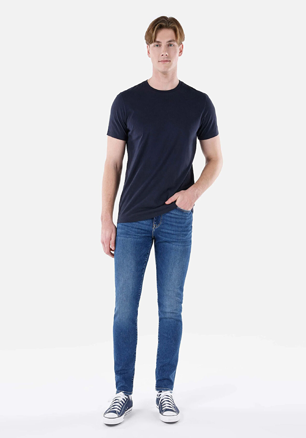 Skinny Fit   Erkek İndigo Jean Pantolon