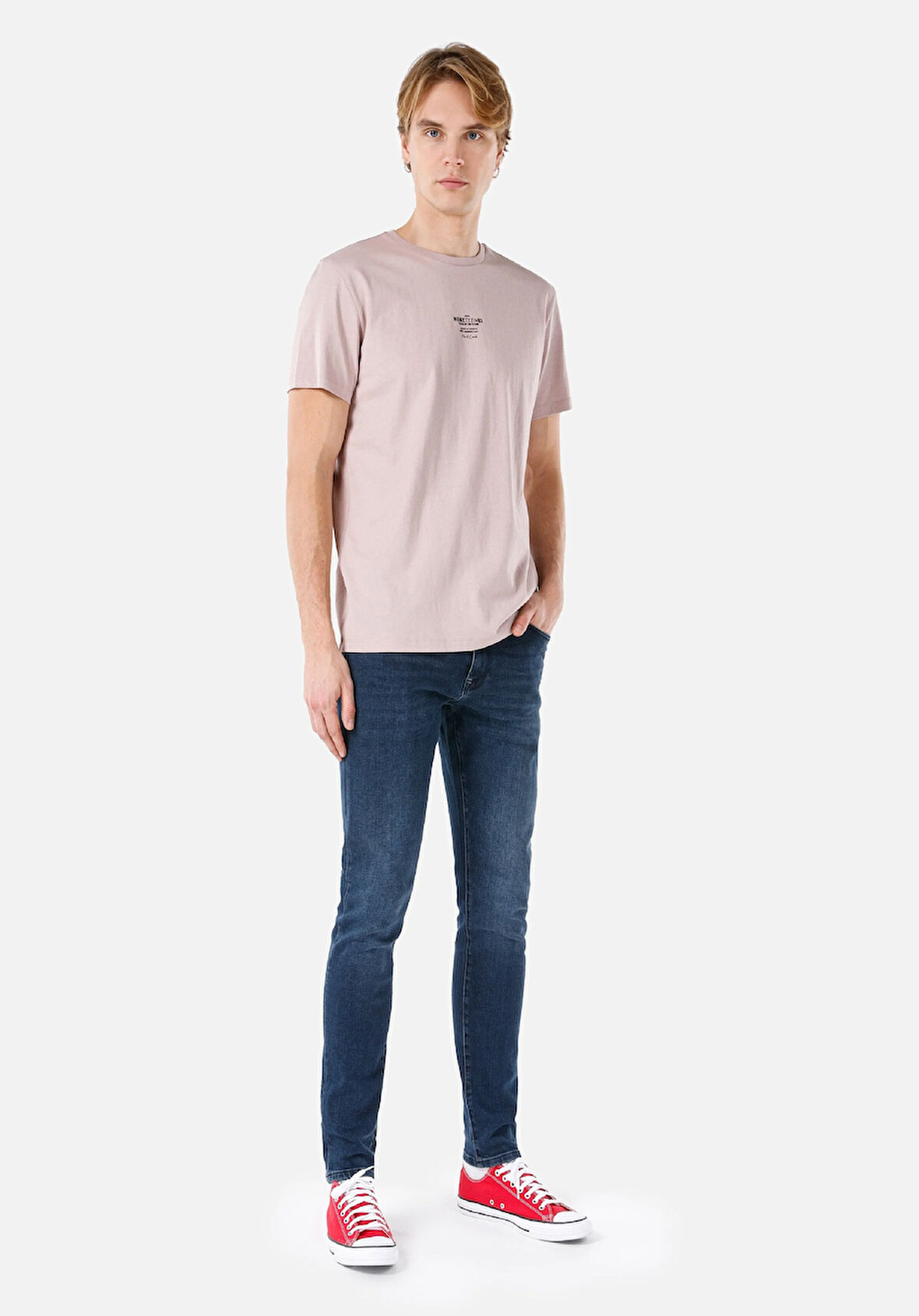 041 Danny Dar Kesim Düşük Bel Düz Paça Mavi Erkek Pantolon Cl1067190