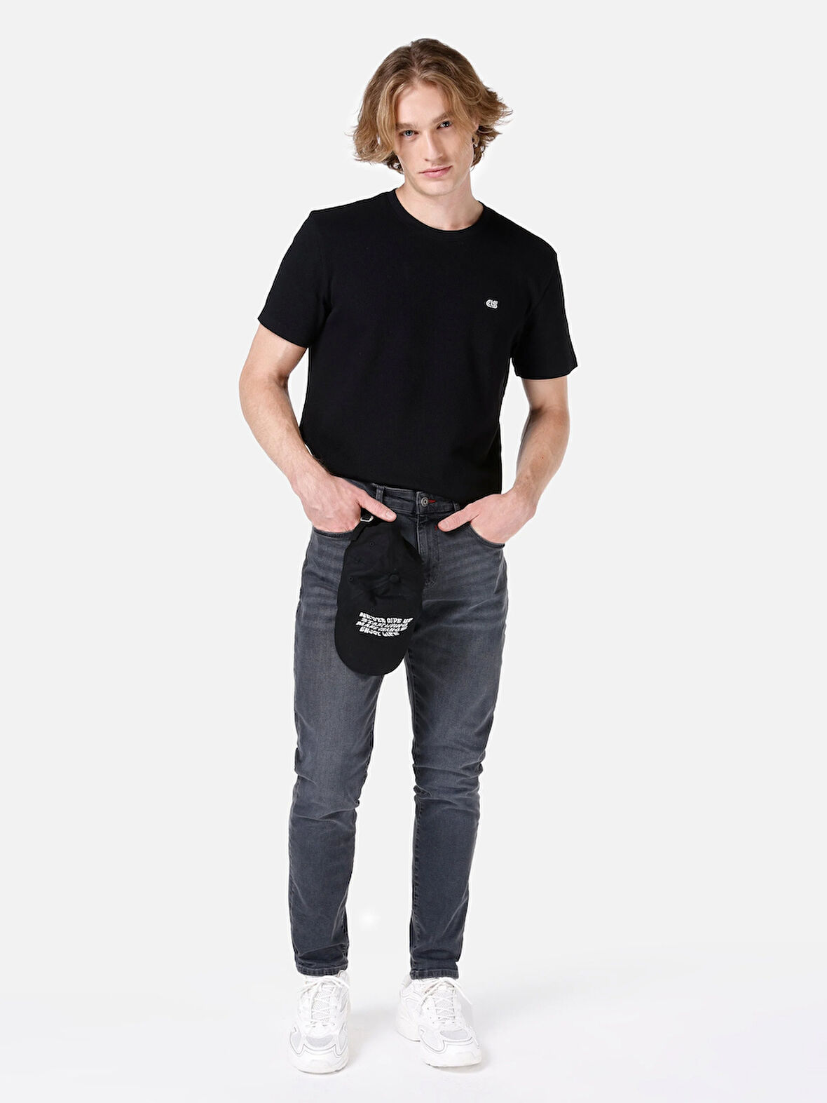 Slim Fit Düşük Bel Dar Paça Siyah Erkek Pantolon Cl1067196
