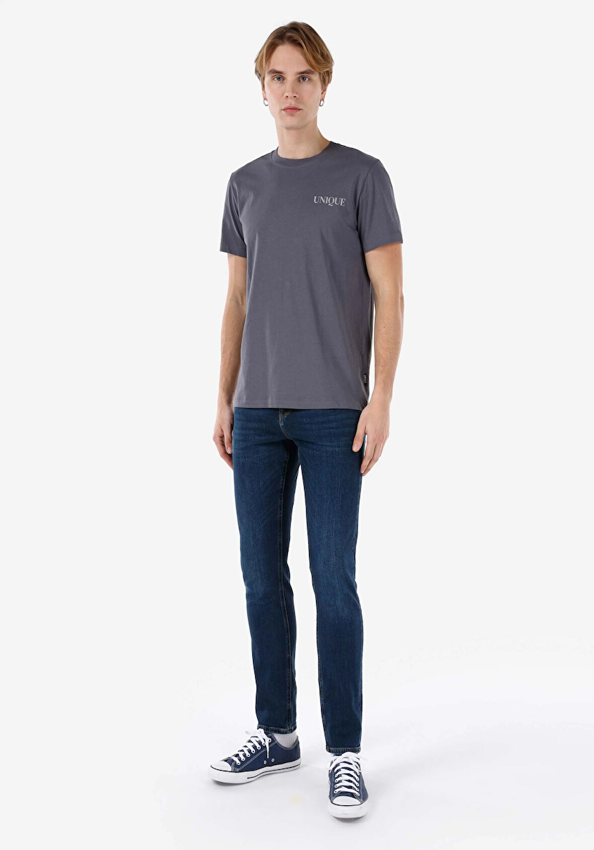 Straight Fit   Erkek Mavi Jean Pantolon