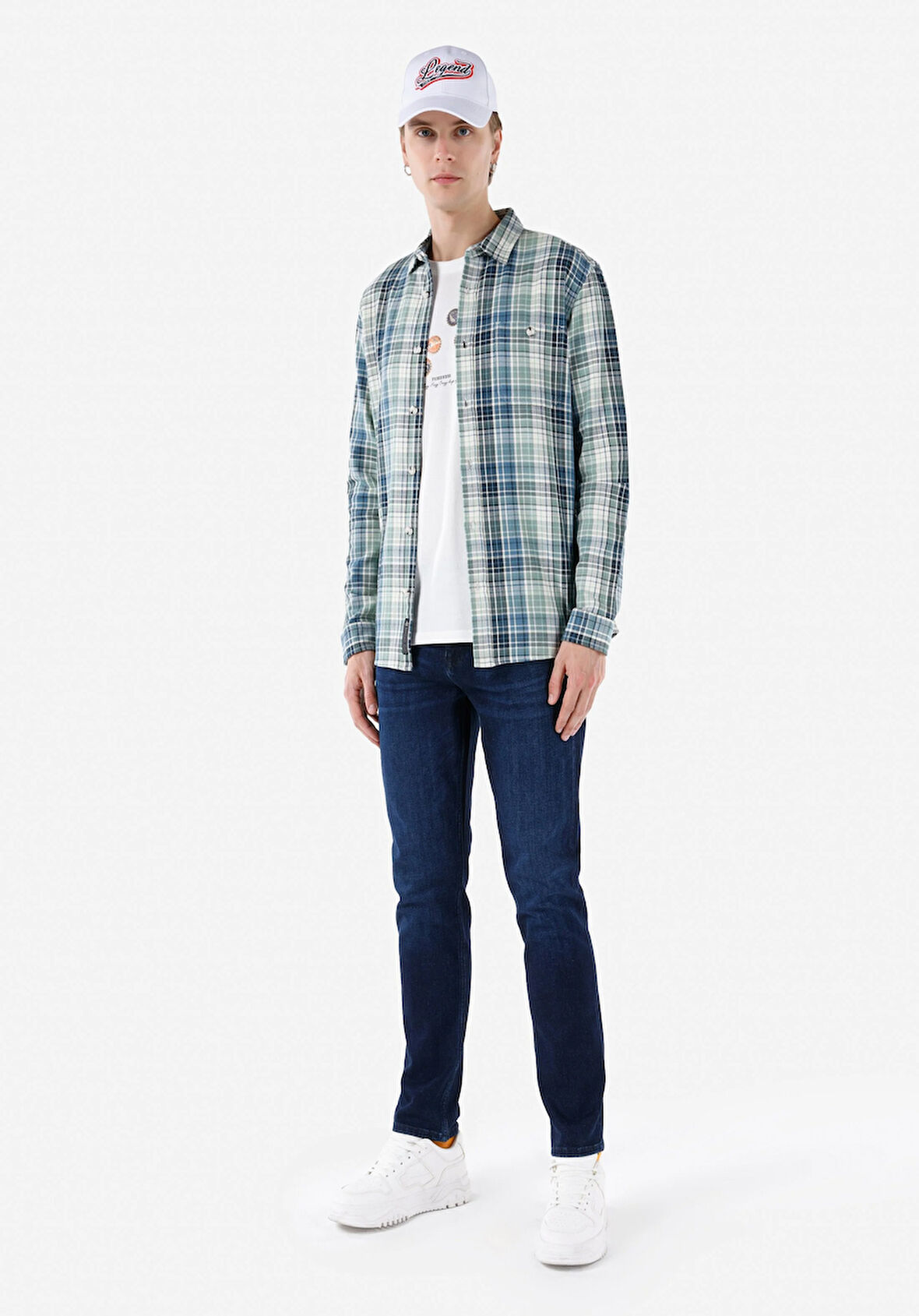 044 Karl Normal Kesim Düşük Bel Düz Paça Koyu Mavi Jean Erkek Pantolon Cl1067230
