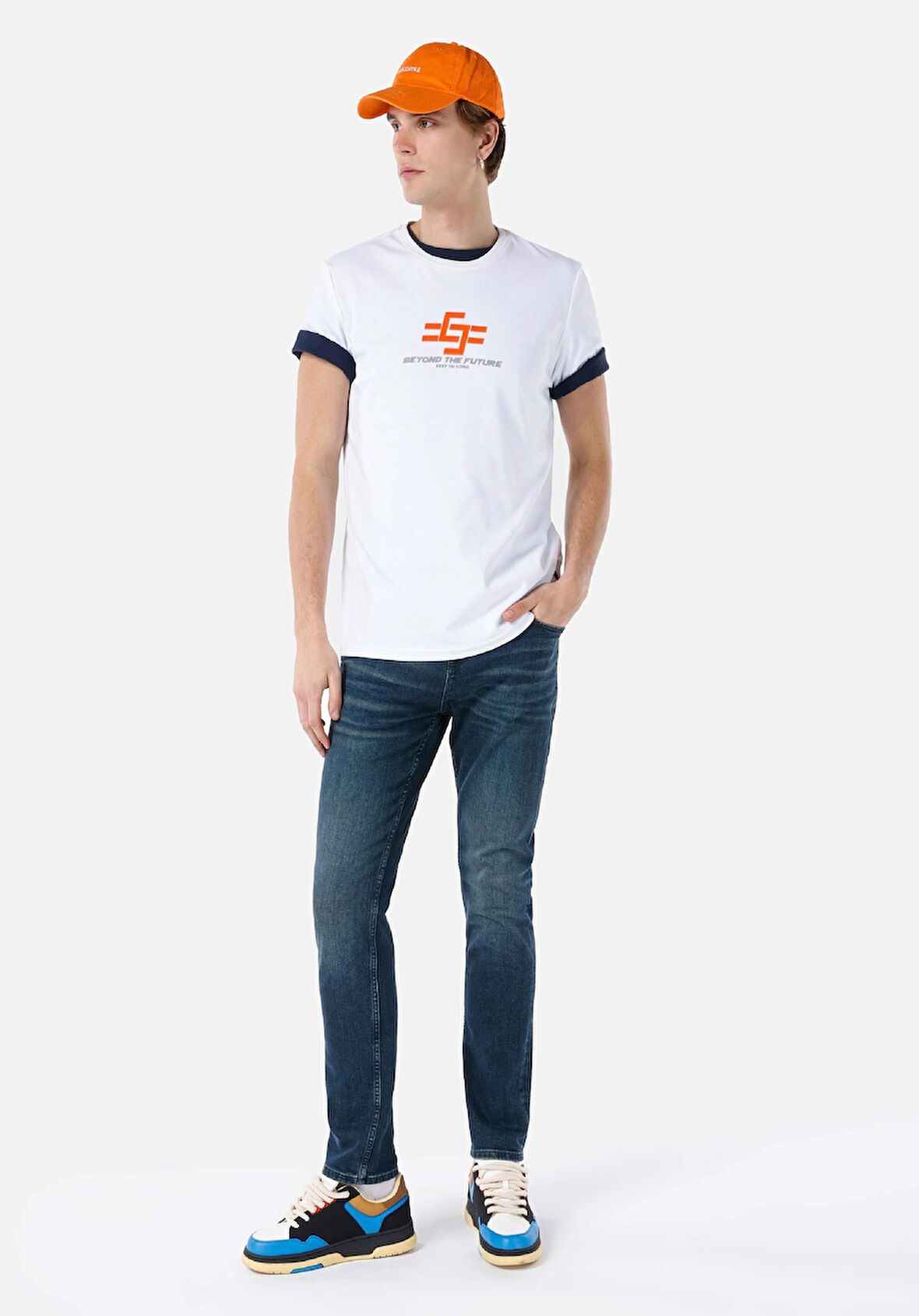 Straight Fit   Erkek Koyu Mavi Jean Pantolon